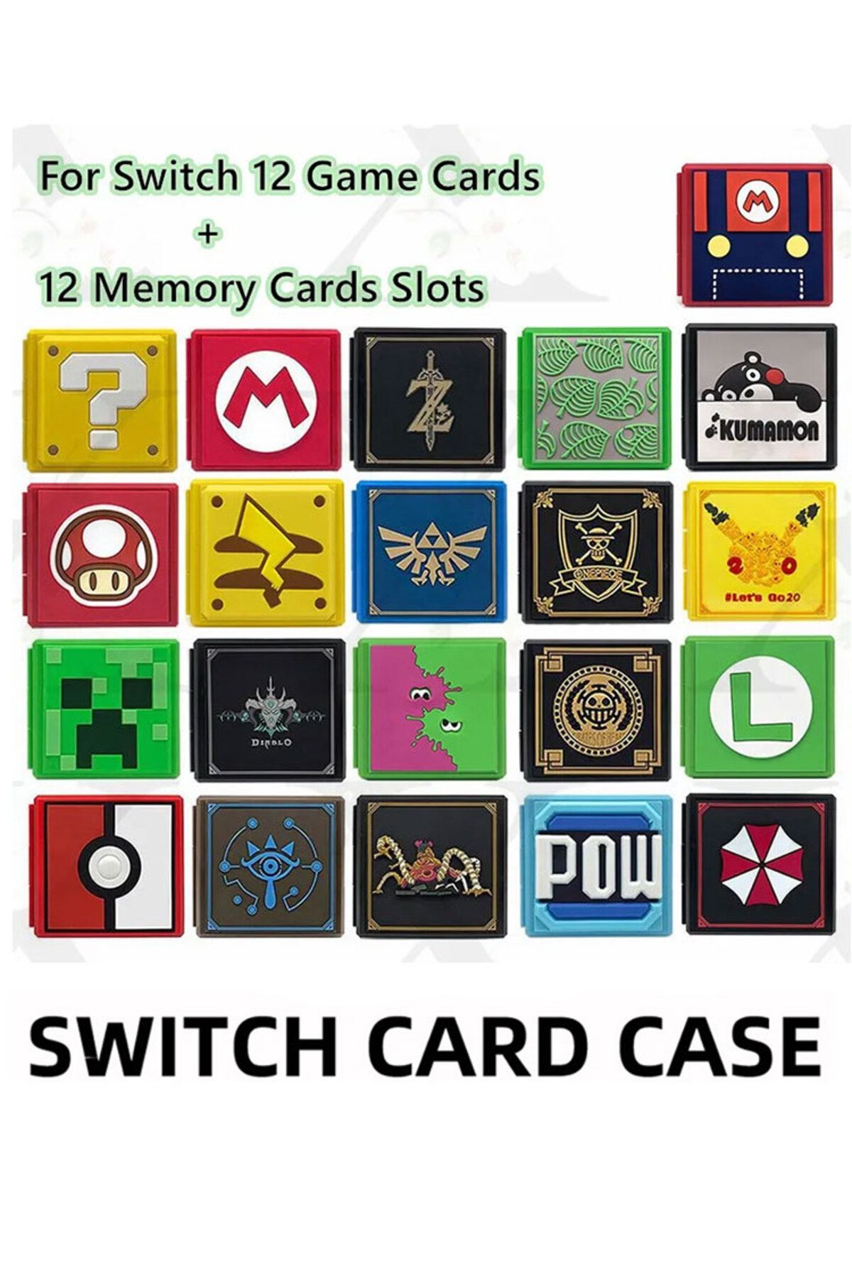ZUIDID-12 in 1 for Switch OLED Hard Game Card Case Storage Box Game Cartridge Case for NS Switch Games f... 8
