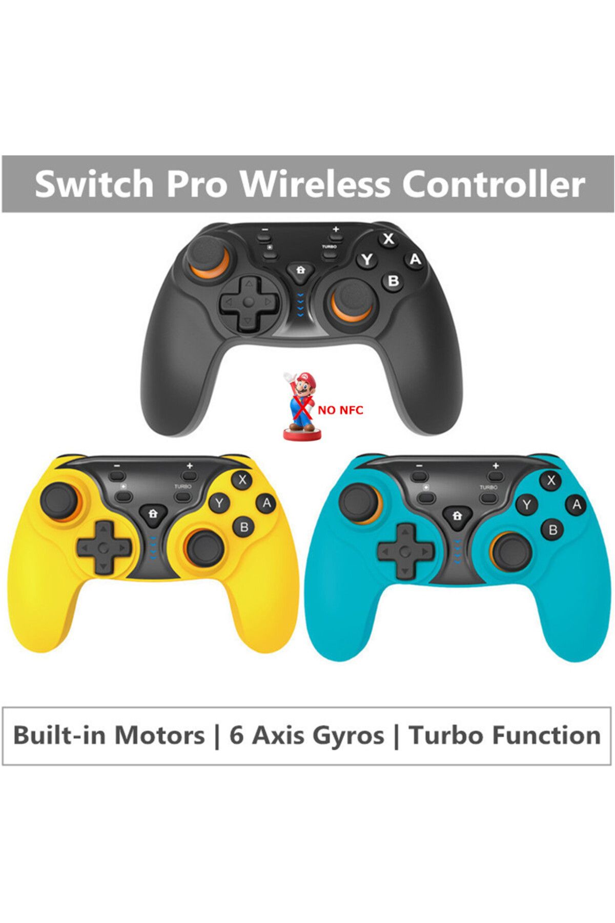 Choice-Wireless Controller For Nintendo Switch Pro Gamepad 6-Aixs Gyros Bluetooth Gamepad for Switch Lit... 2