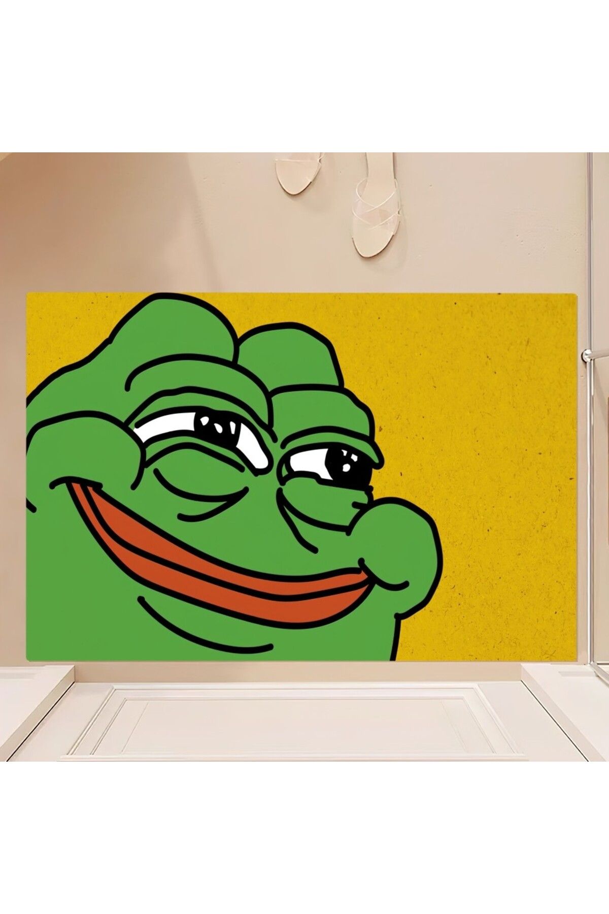 Choice-Funny Cartoon P-Pepe the F-Frog Floor Mat Bedroom Kitchen Door Bath House Super Absorbent Foot No... 4