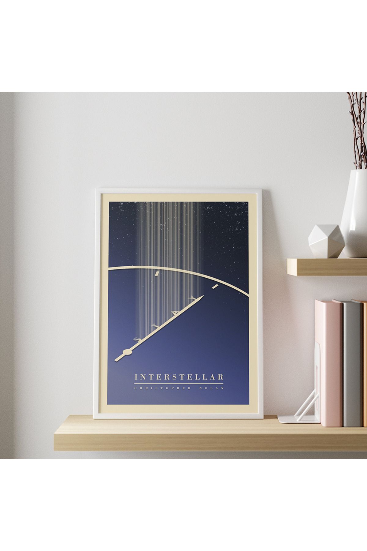 Choice-Minimalist Interstellar Movie Poster Abstract Canvas Print Black Hole Through Space Wall Art Mode... 4