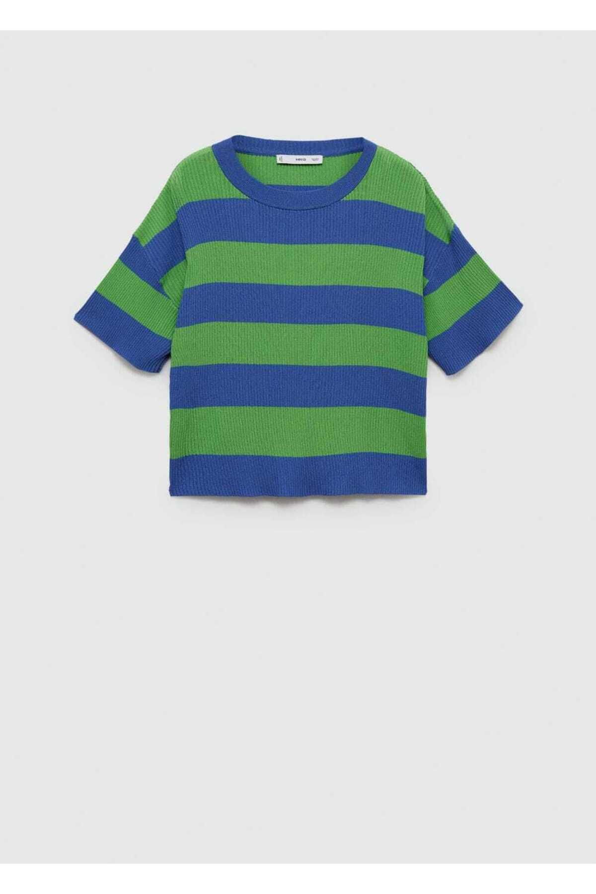 MANGO Woman-Tricou tricotat cu nervuri 3