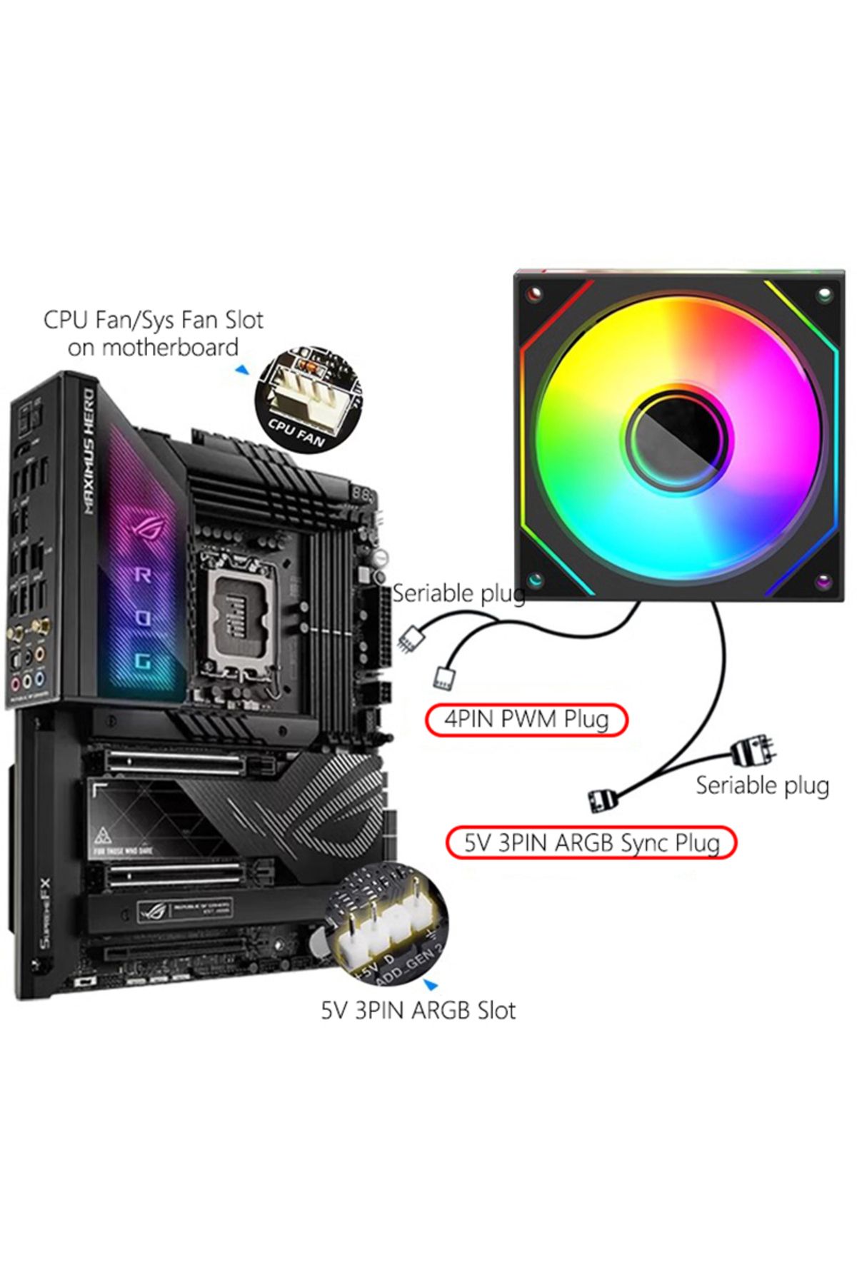 Choice-JUMPEAK FX120 ARGB Sync Infinite Mirror Effect 120mm Cooling Fan PWM Quiet 12cm RGB Fans For PC C... 6