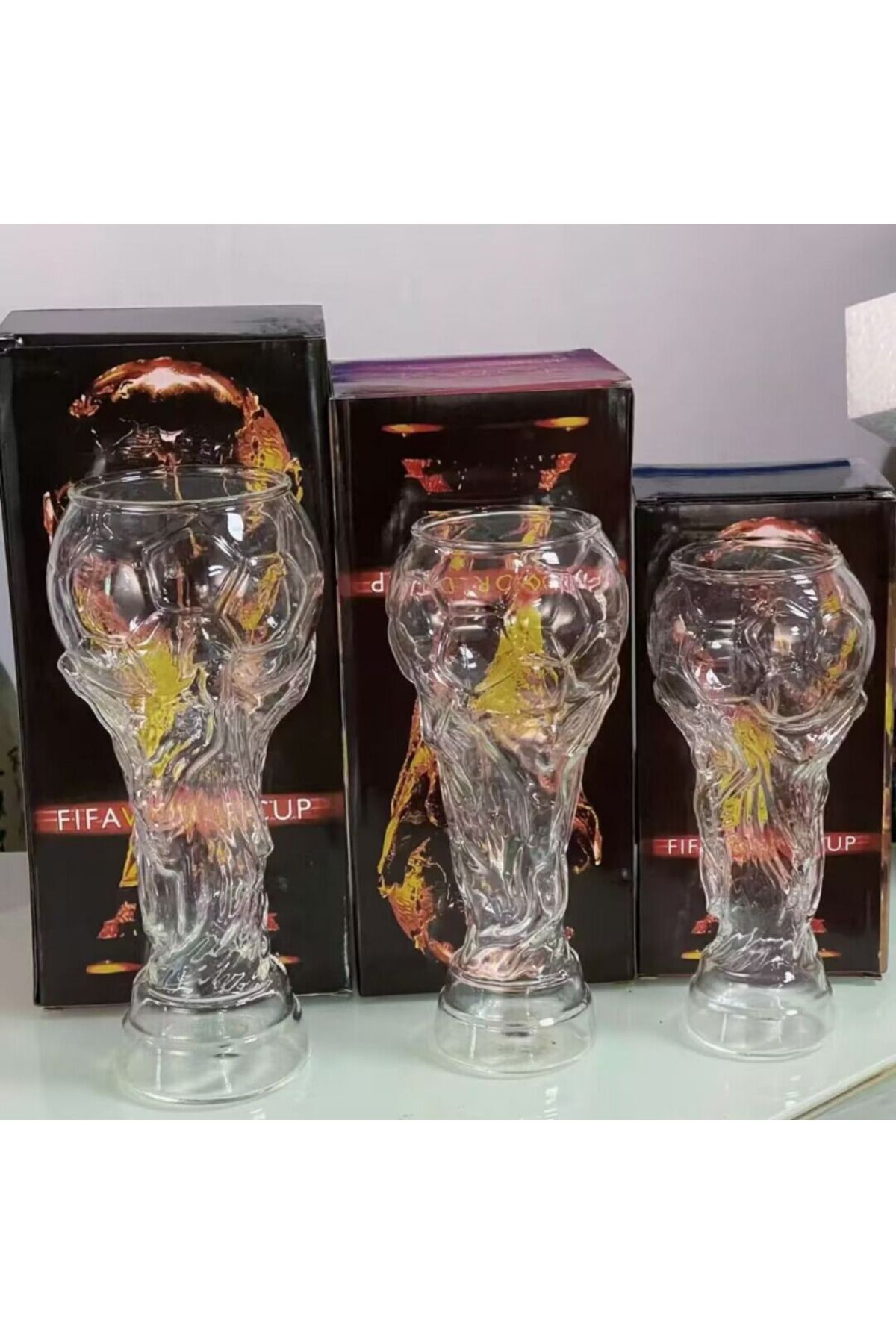 Choice-World Cup Beer Glass , Creative 450ml 600ml 800ml Hercules Mug Beer Mug, Glass Football Cup, Crys... 7