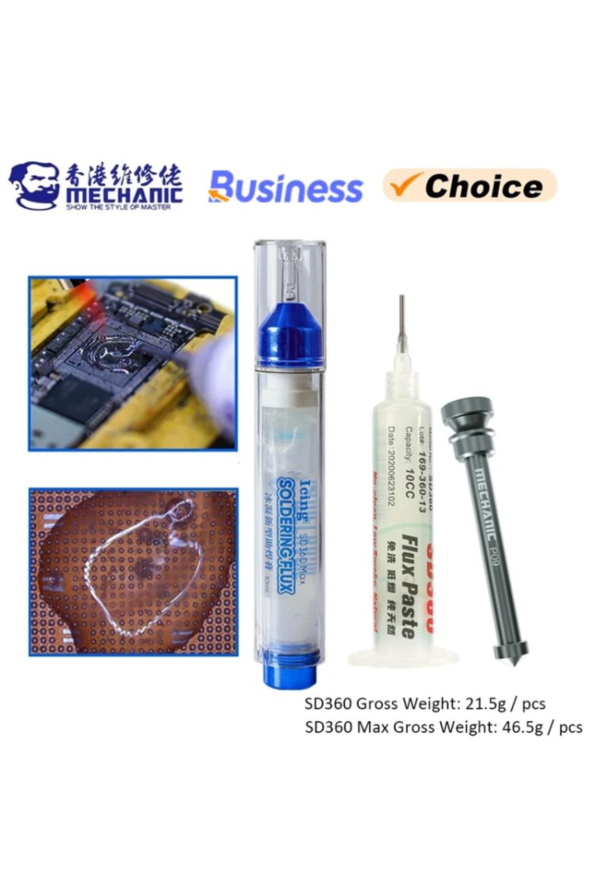 SUNSHINE-MECHANIC Icing SD360 Max 10cc No-Clean Transparent Solder Paste Welding Advanced Oil Flux for PCB... 8
