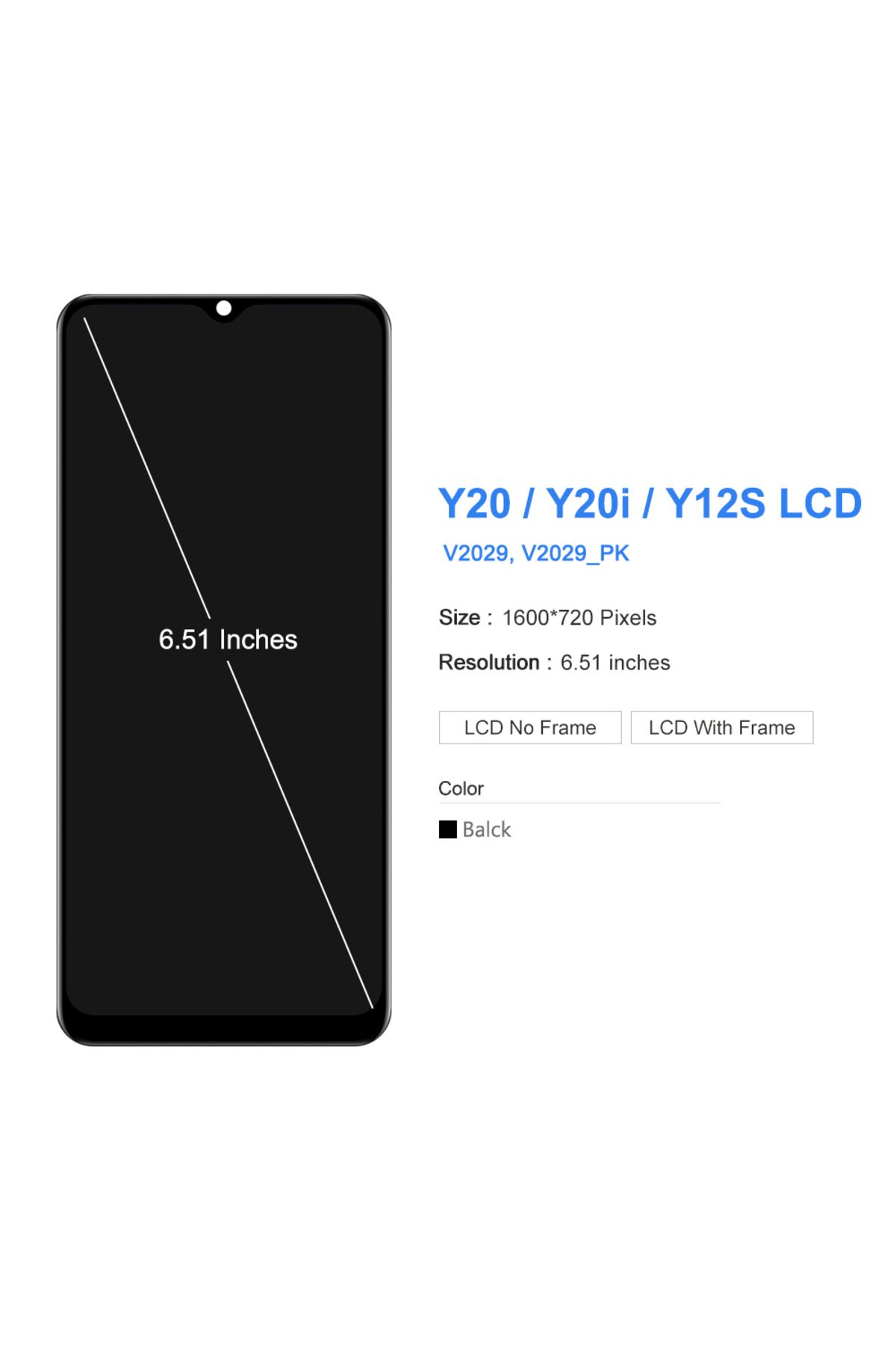 sinmaytai-Y20i No Frame 6.51" Black New For Vivo Y20 V2029 / Y20i V2027 V2032 Lcd Display Touch Screen Digizit 2