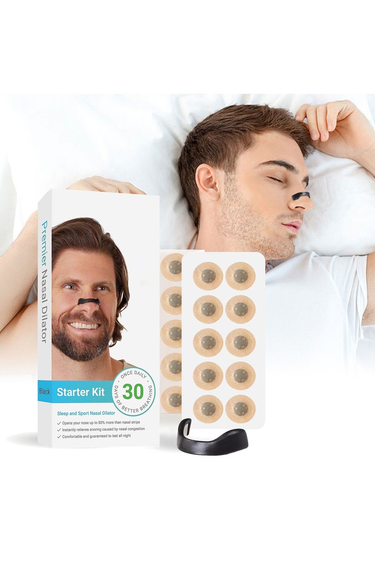 Choice-Intake Breathing Nasal Strip Kit 30 Count Oxygen Intake Reduce Snoring Improve Sleep Quality Swea... 3
