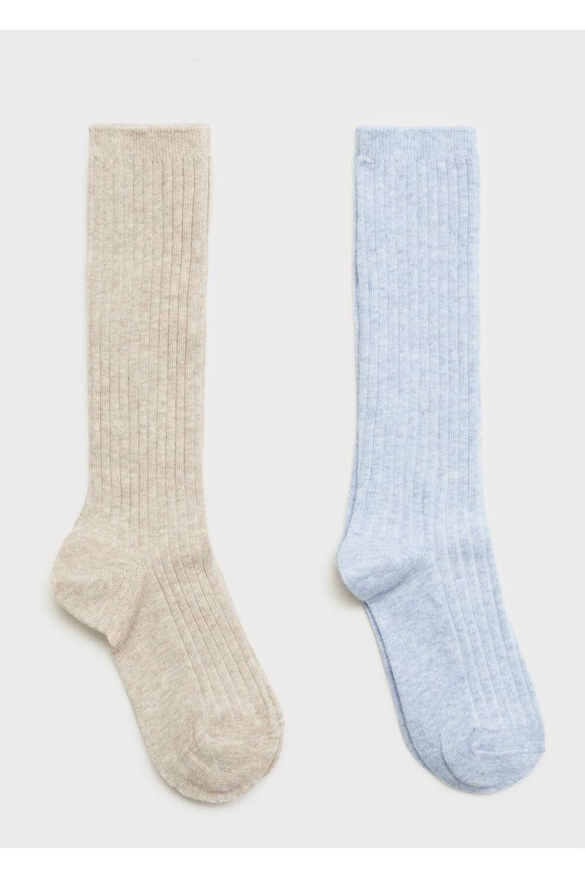 MANGO Kids-2er-Pack Stricksocken mit Gummi 3