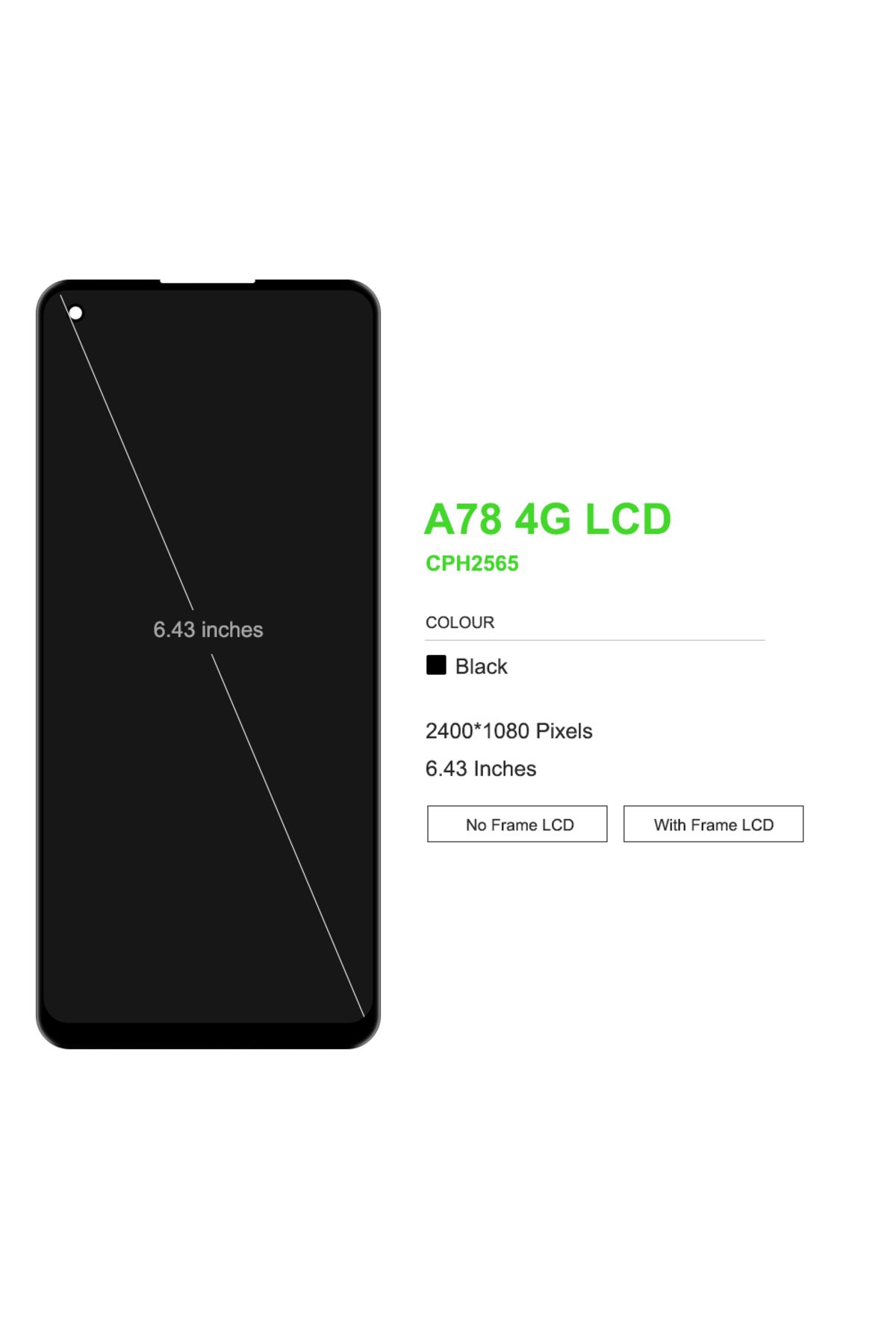sinmaytai-5g Orig With Frame For Oppo A78 5g Cph2483 Cph2495 Lcd Display Touch Screen Digitizer Assembly With 3