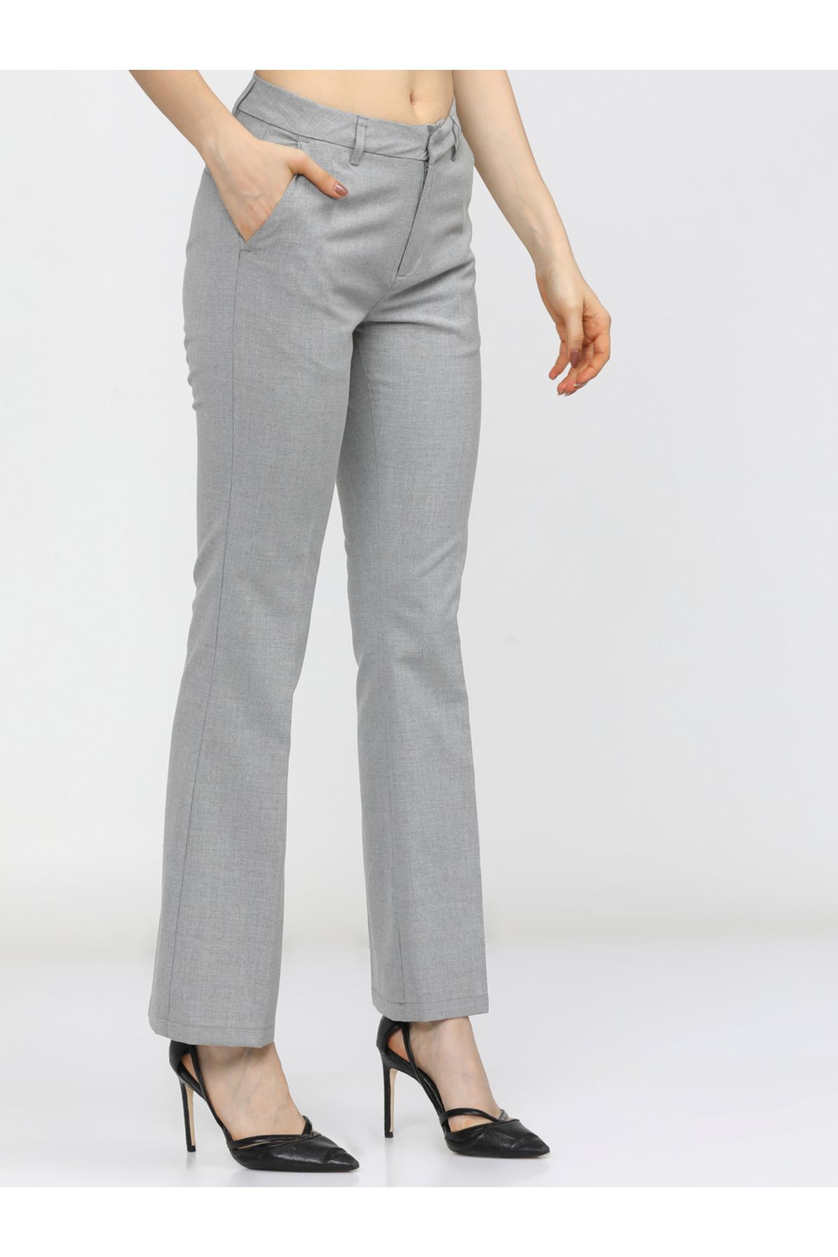 Tokyo Talkies By Styli-Textured Regular Fit Trousers with Pockets 6