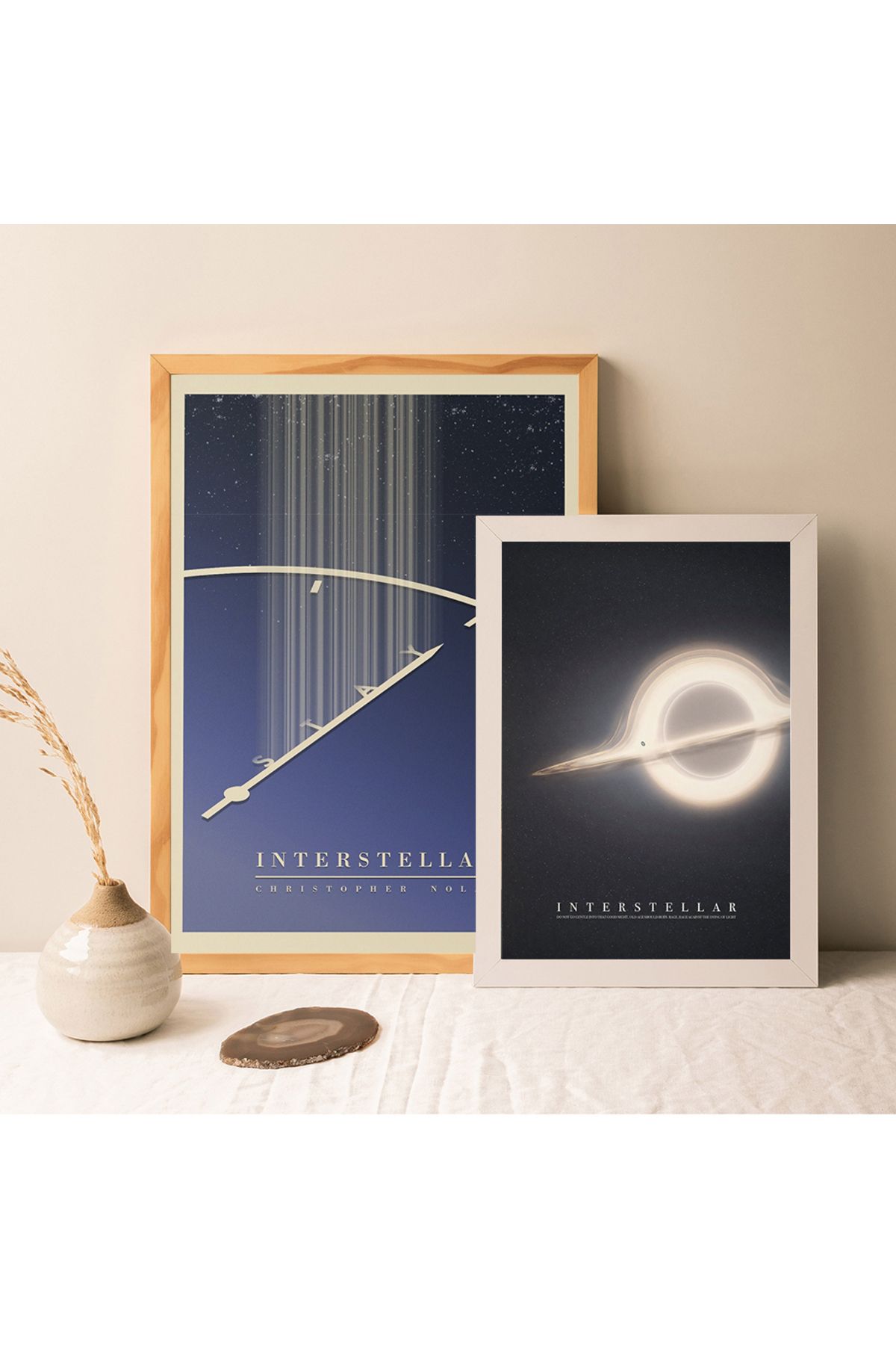Choice-Minimalist Interstellar Movie Poster Abstract Canvas Print Black Hole Through Space Wall Art Mode... 8