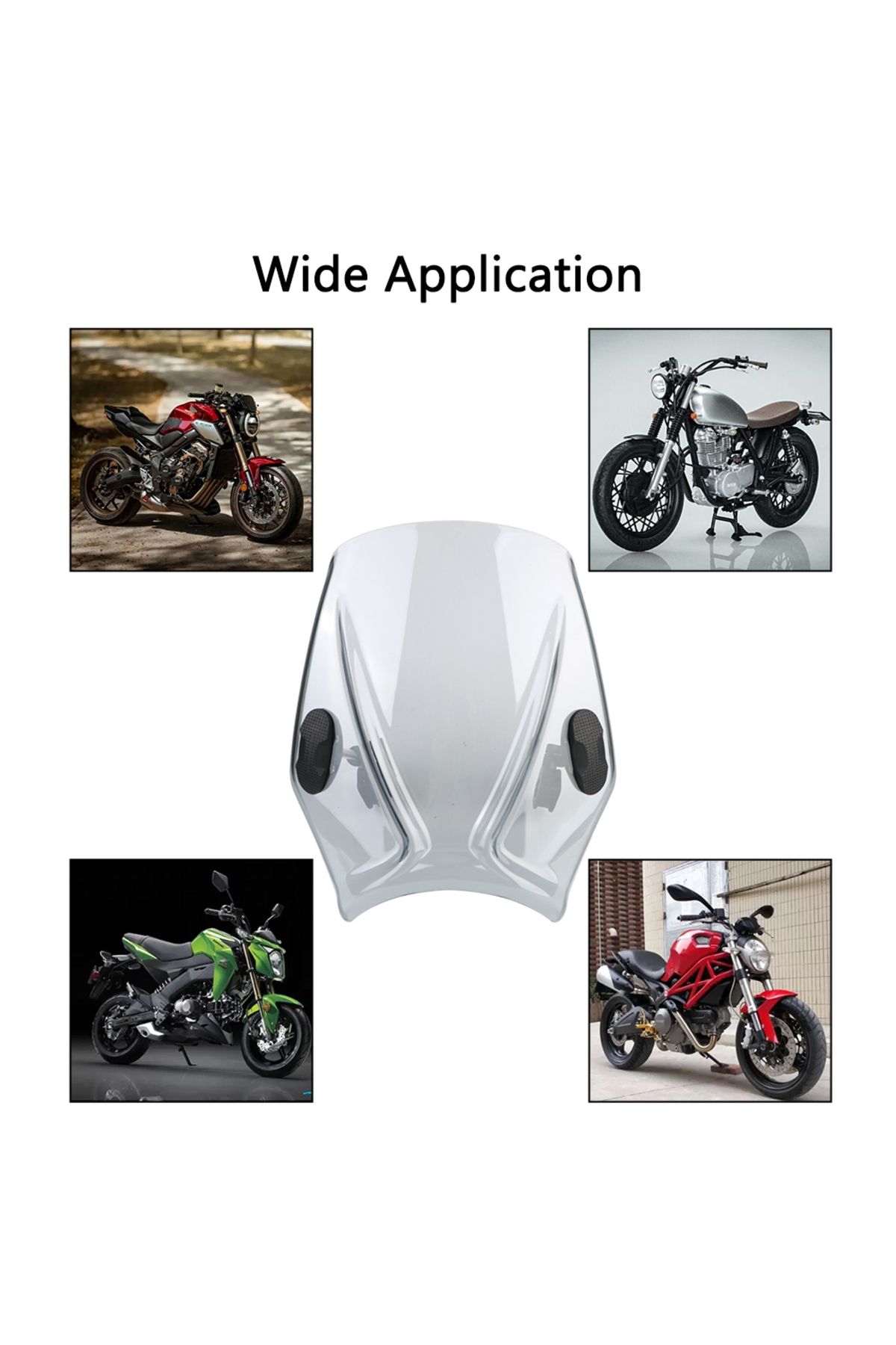 Choice-Universal Windshield Spoiler For XSR700 XSR900 For HONDA CB650R Kawasaki Dukadi For Street Bike M... 5
