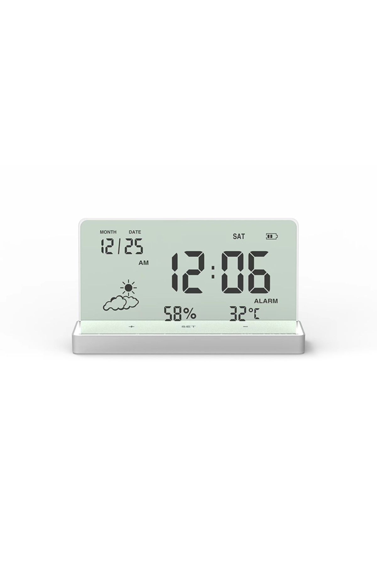 Choice-Creative Transparent Digital Clock Temperature/Humidity/Date/Weather Display Electronic Table Ala... 8