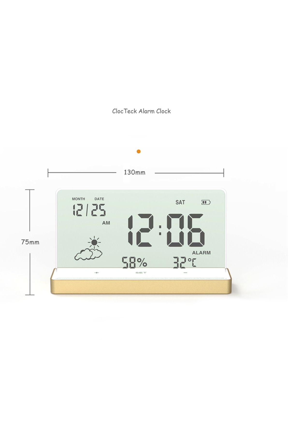 Choice-Creative Transparent Digital Clock Temperature/Humidity/Date/Weather Display Electronic Table Ala... 7