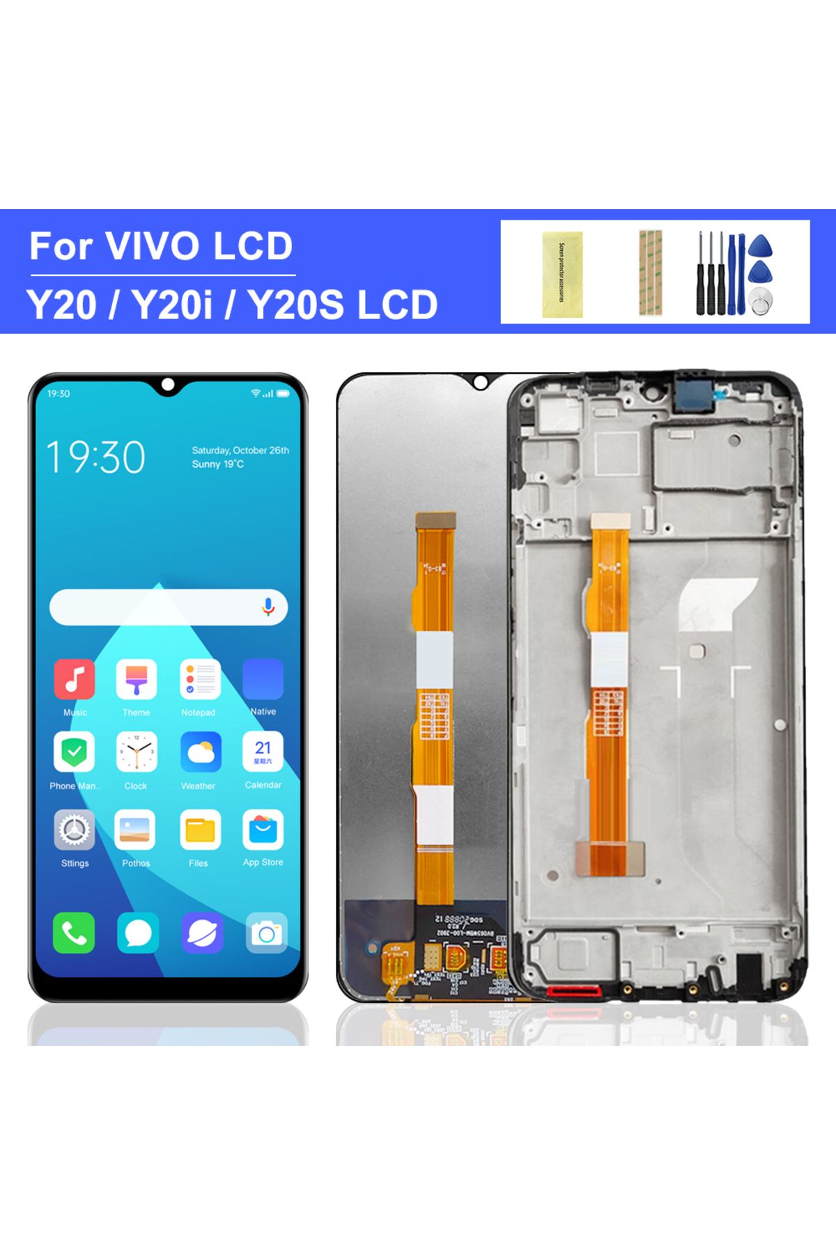 sinmaytai-Y20i No Frame 6.51" Black New For Vivo Y20 V2029 / Y20i V2027 V2032 Lcd Display Touch Screen Digizit 8