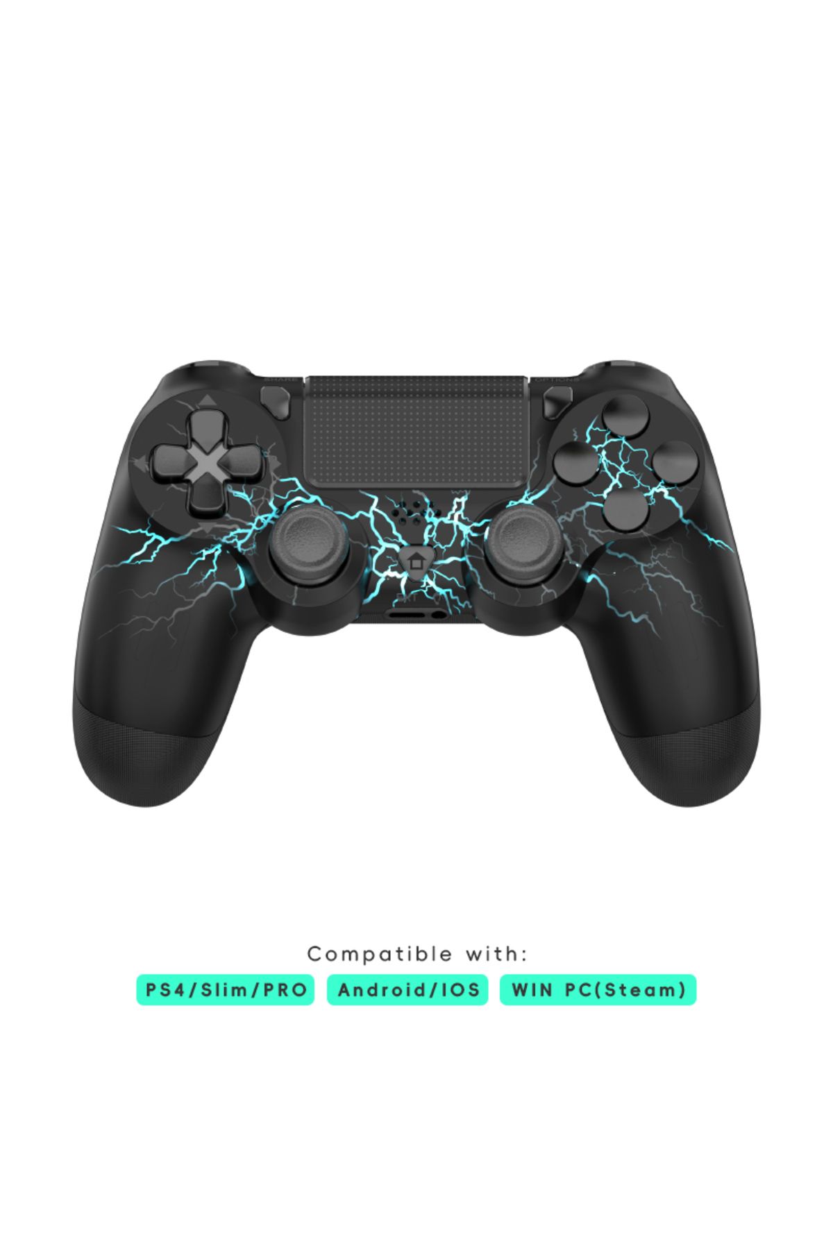 Choice-DATA FROG P02 Controller for PS4 Thunder LED Color Gamepad Bluetooth-Compatible Controller for PC... 1