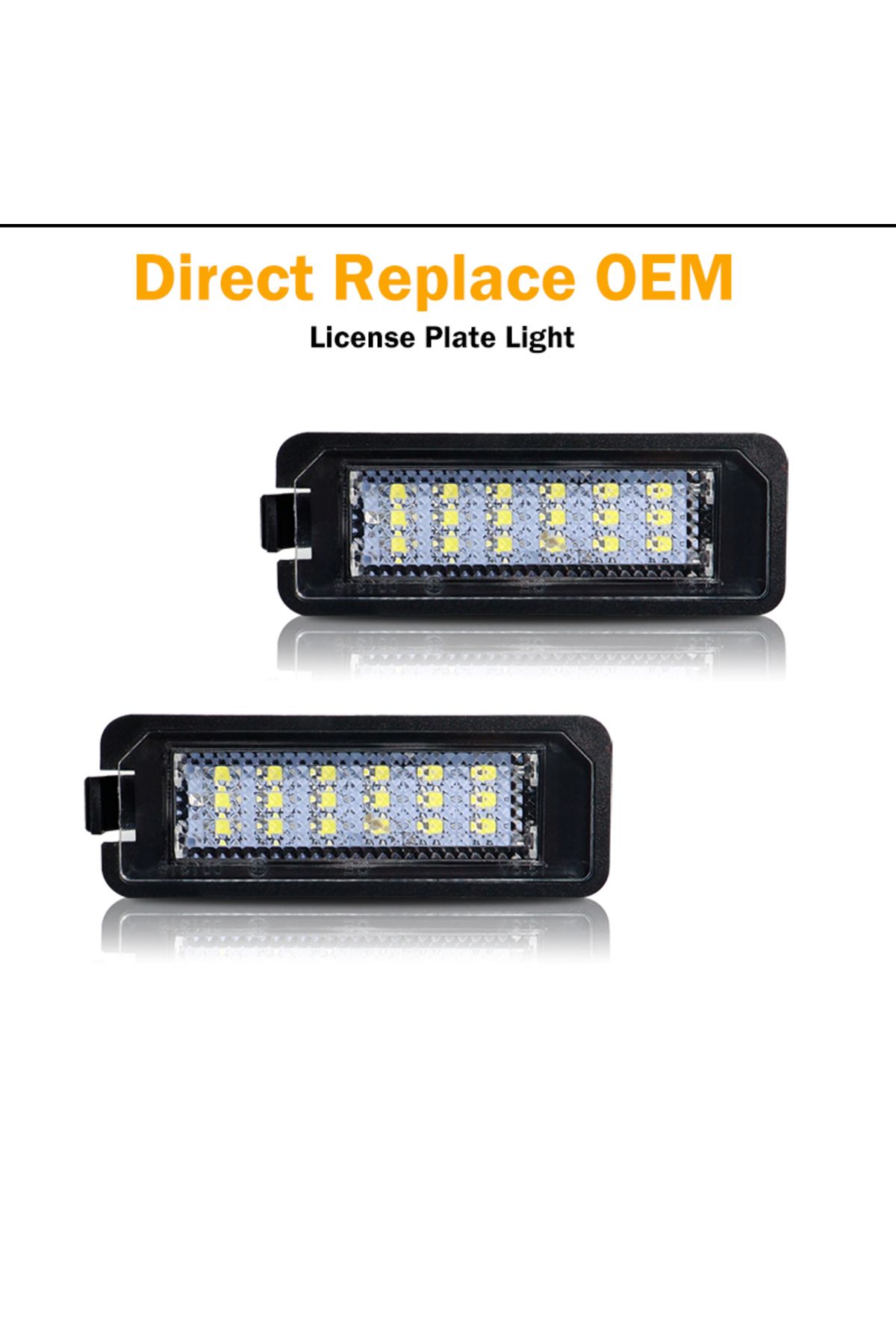 Choice-For VW GTi Golf 4 5 6 7 MK4 MK5 MK6 MK7 Passat B7 CC EOS Scirocco Beetle 2PCS LED Number License ... 2