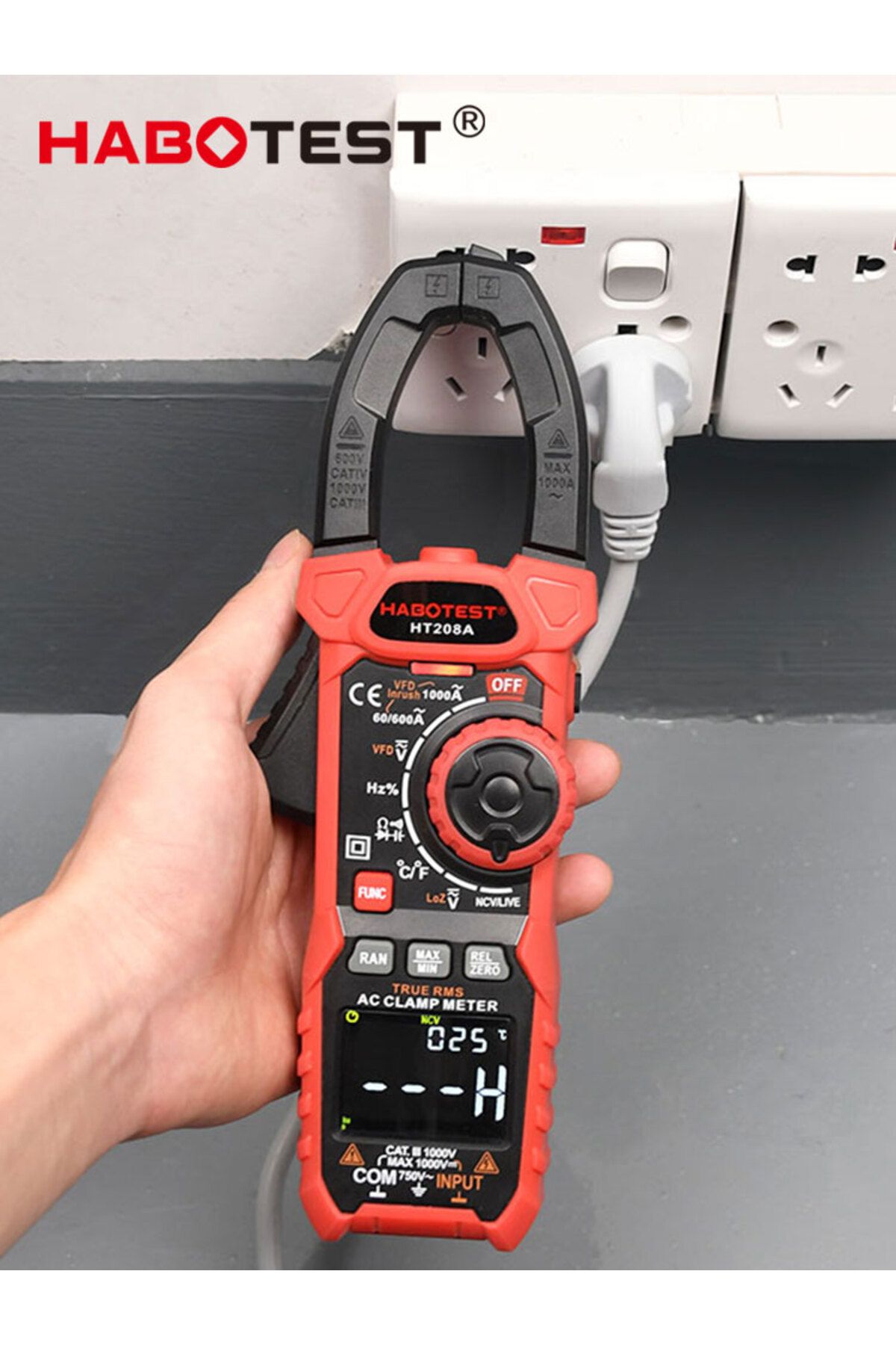 Choice-HABOTEST HT208D Digital Clamp Meter AC/DC True-RMS Multimeter Anto-Ranging Tester Current Clamp D... 6
