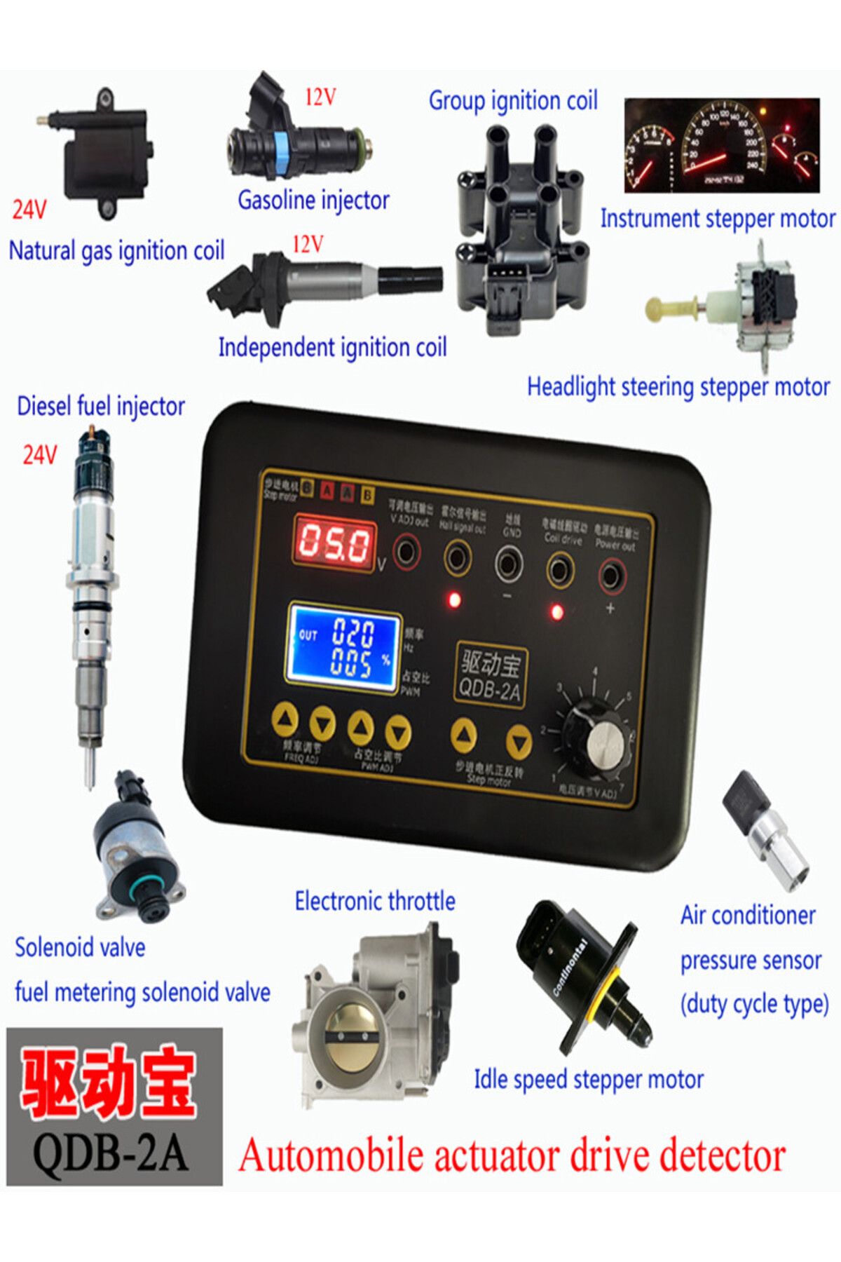 Choice-Upgrade QDB-2A 3A Automobile Ignition Coil Tester Car Idle Stepping Motor Solenoid Valve Injector... 8