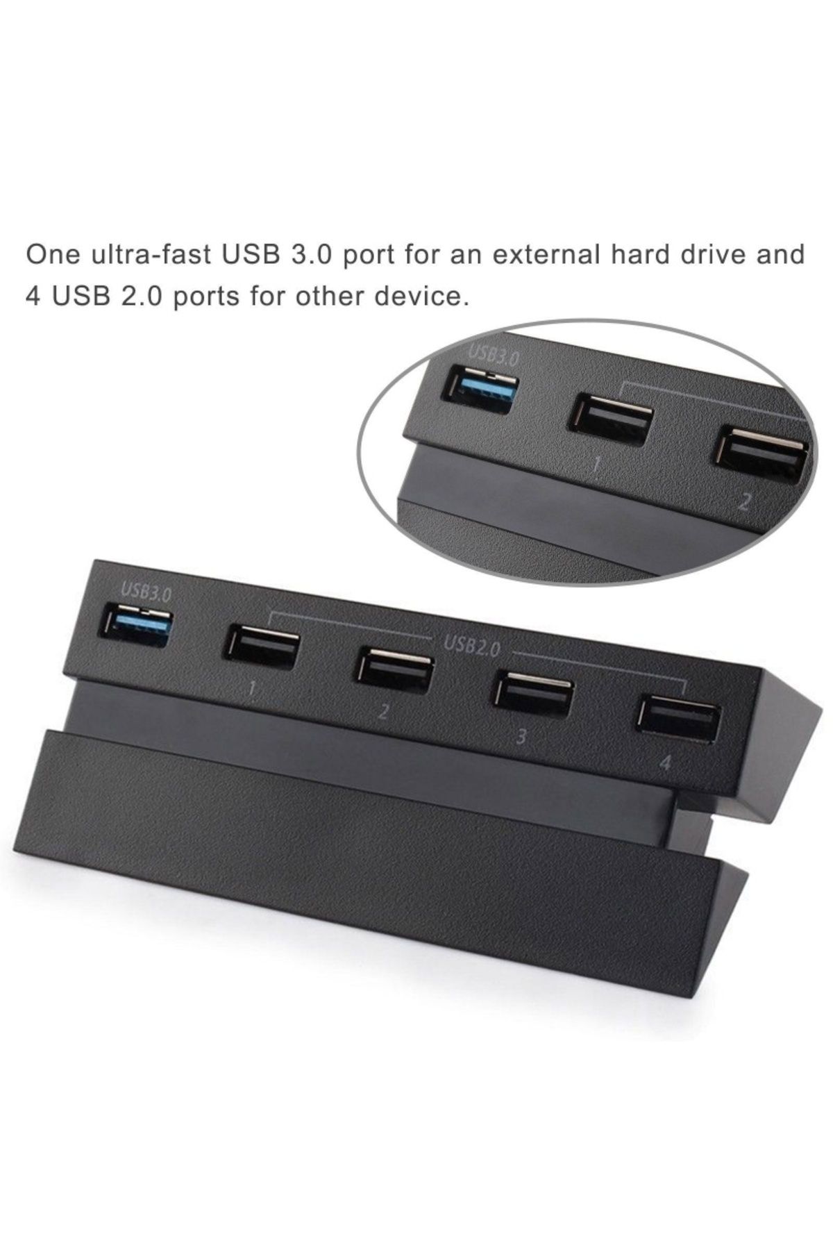 Choice-5 Port USB Hub for PS4, USB 3.0 High-Speed Adapter Expansion Hub Connector Fit for  PS4 Gaming Co... 6