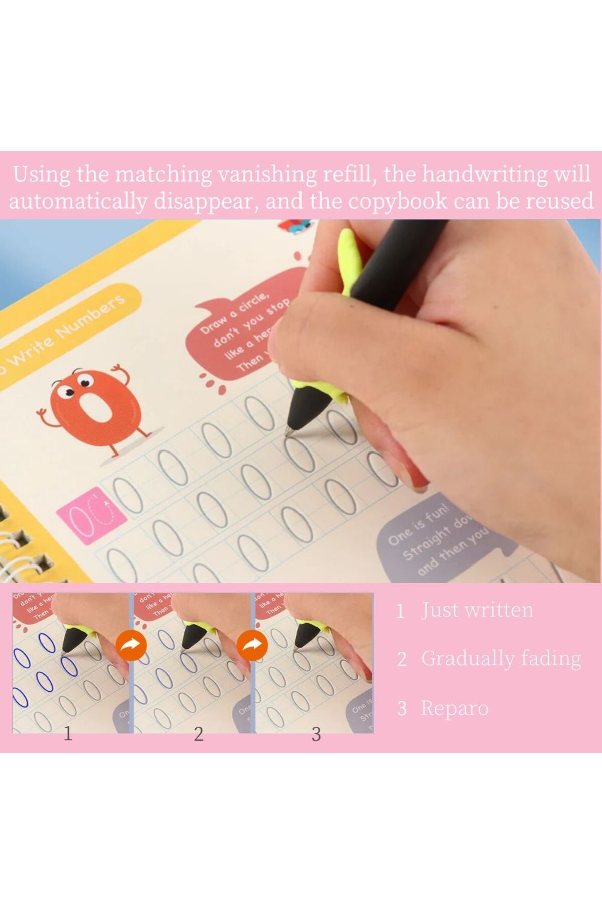Choice-Montessori Writing Practice Book for Kids Learn Letters Numbers Calligraphy with Groove Magic Exe... 6