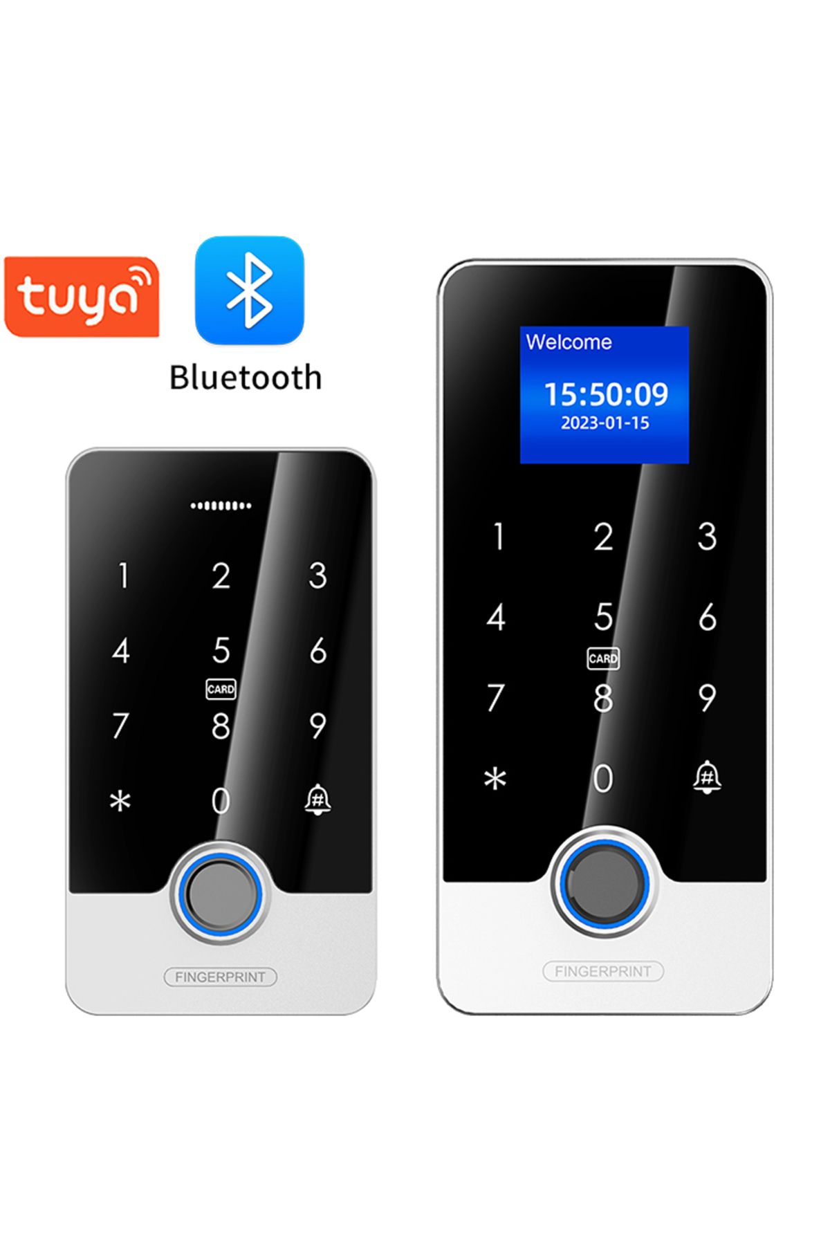 Asia-Teco-Tuya APP Door Lock Access Control System Kits With 1.77In Screen Bluetooth Keyboard Fingerprint R... 2