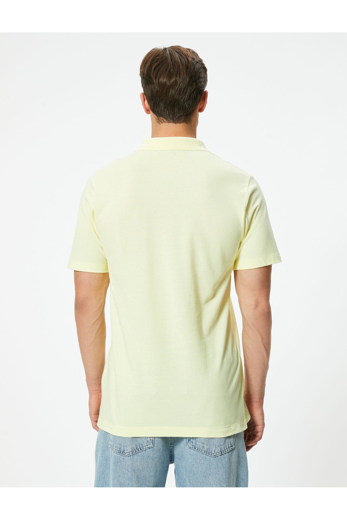 Koton-Polo Neck Slim Fit Cotton T-Shirt - Short Sleeve 4