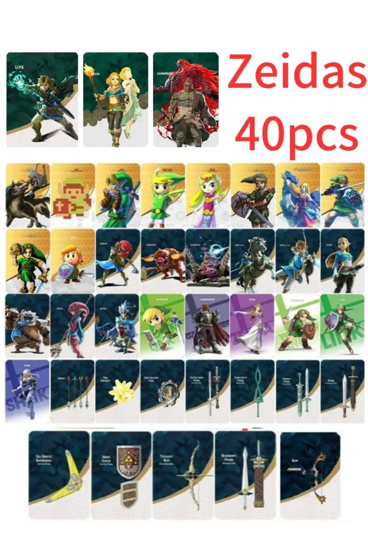 Choice-High Quanity 40pcs Zeldaes Card Ntag215 NFC BOTW Set with Skyward Sword Loftwing for Link Breath ... 8