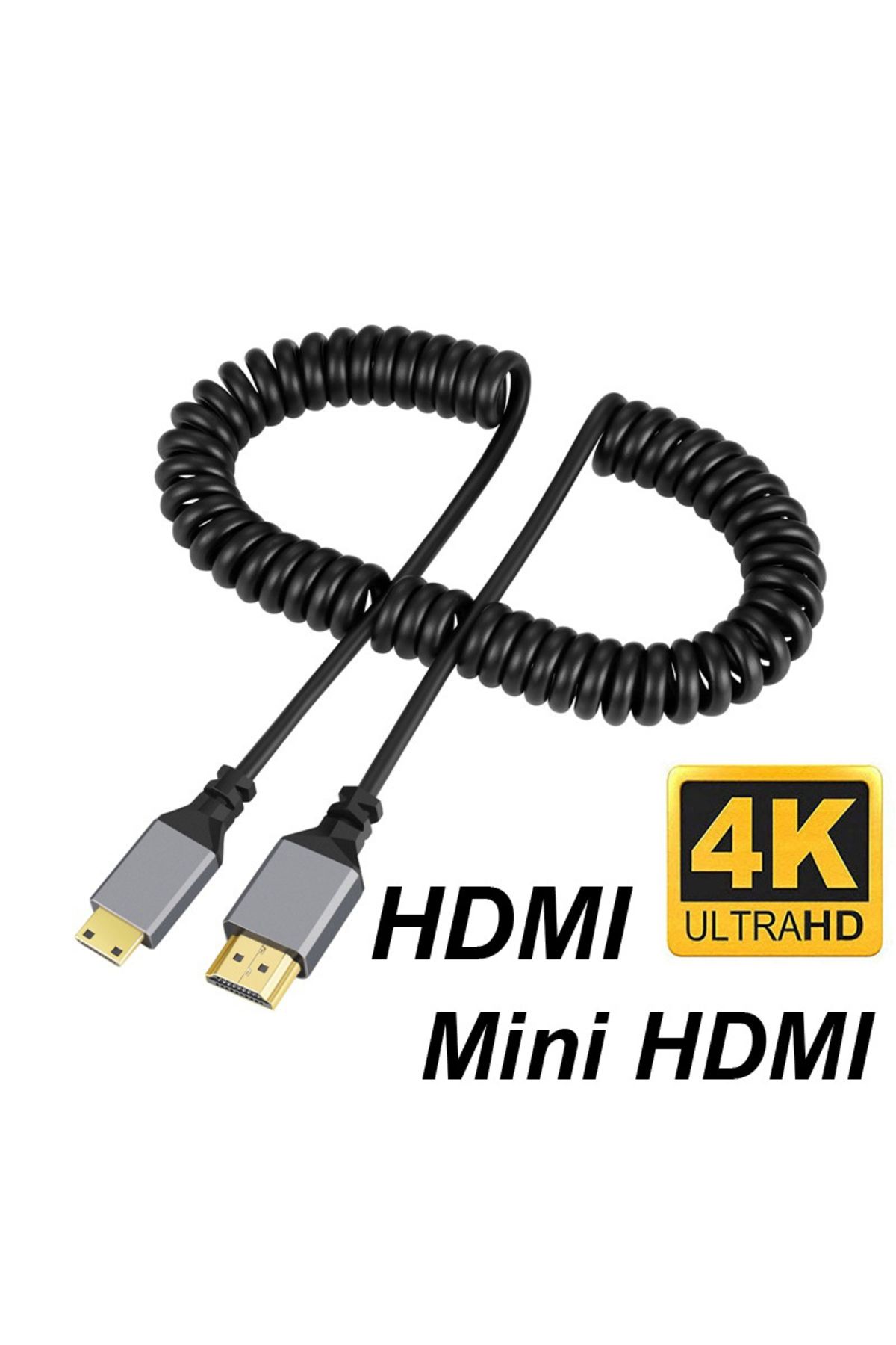 Choice-4K@60HZ 0.5-2.4M Micro mini HDMI-Compatible v2.0 TO HDMI Minihdmi Microhdmi Coiled Extension Flex... 4