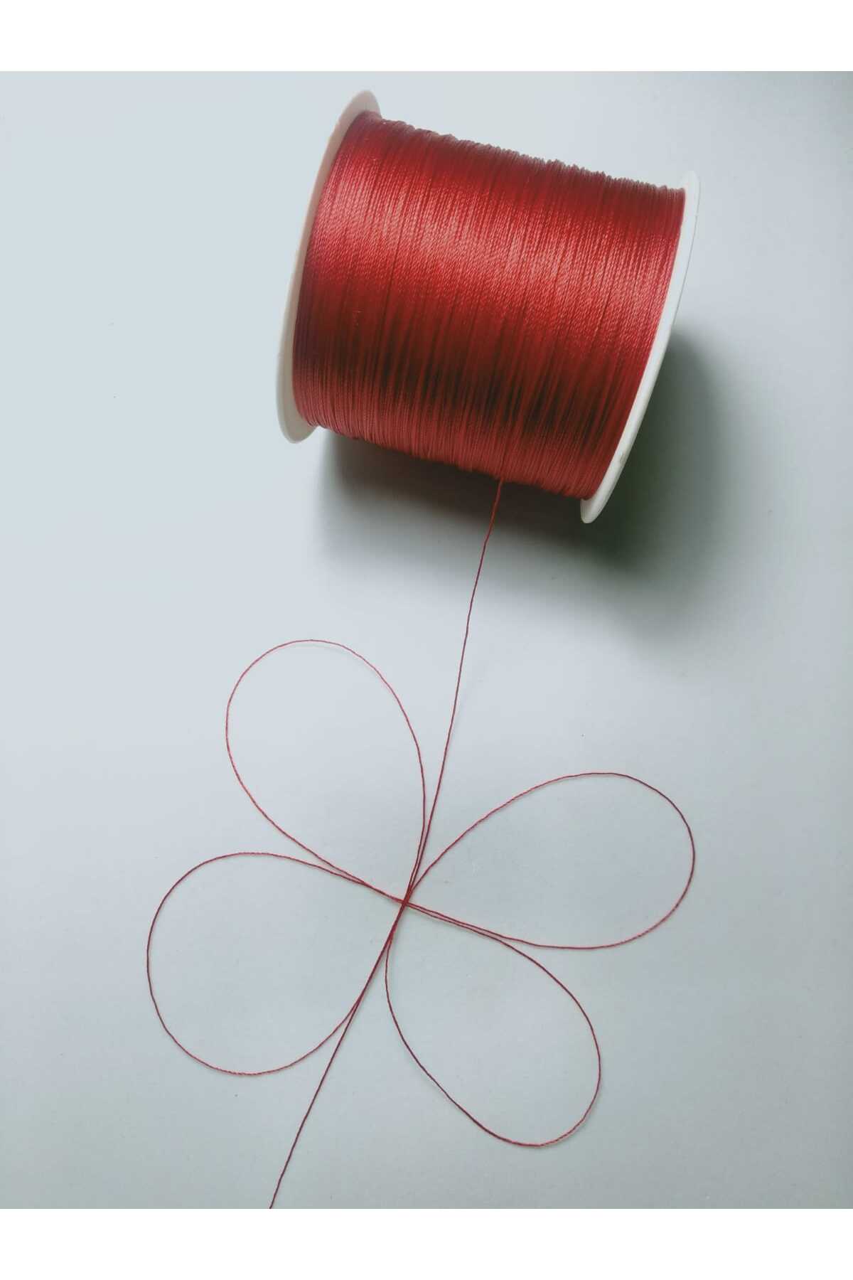 350 Metre Kırmızı Renk 0.3 Mm Ince Tesbih İpi