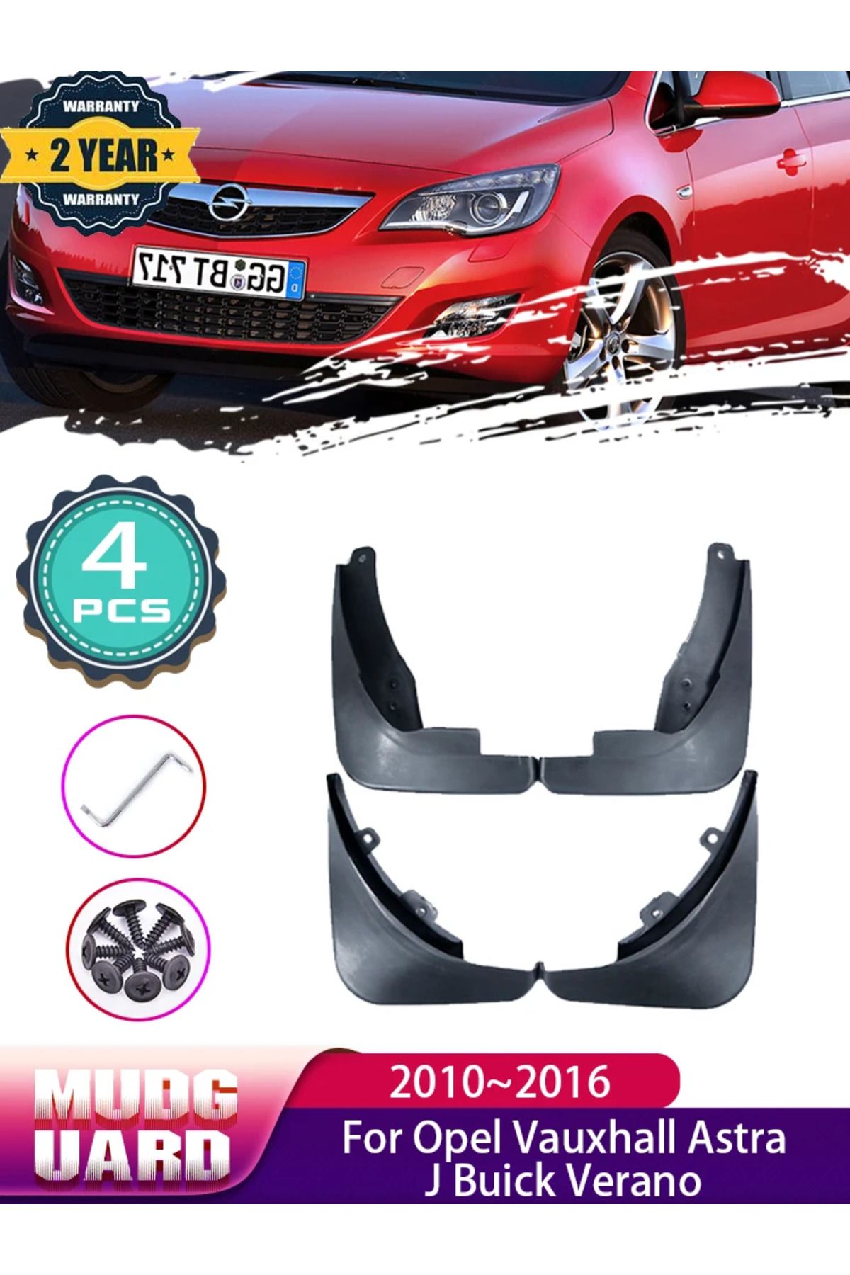 Choice-4 PCS Car Mud Flaps for Opel Vauxhall Astra J Buick Verano 2010~2016 Mudguard Splash Guards Fende... 8