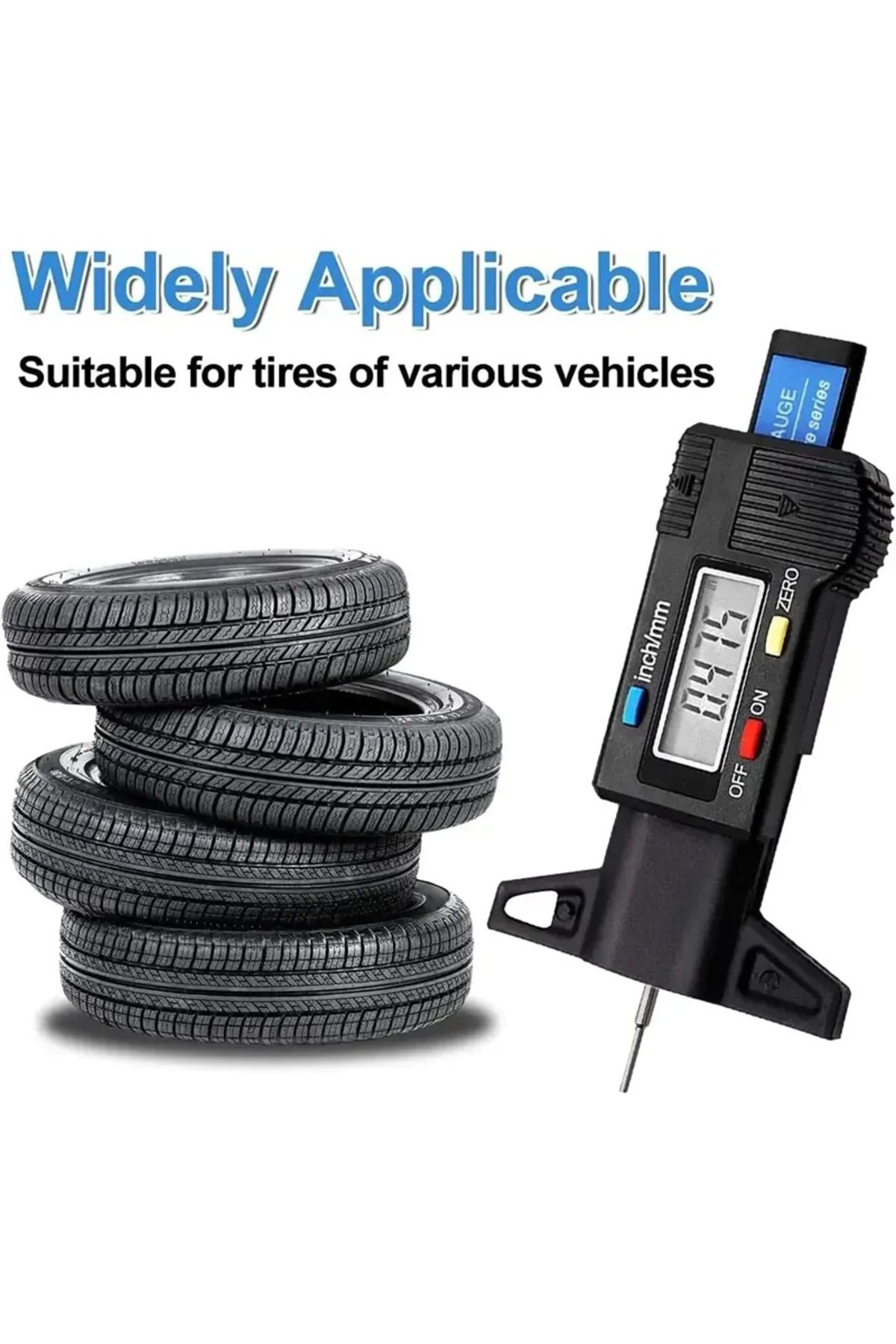 Choice-Digital Depth Gauge Caliper Tread Depth Gauge LCD Tire Tread Gauge For Car Tire 0-25mm Measurer T... 2