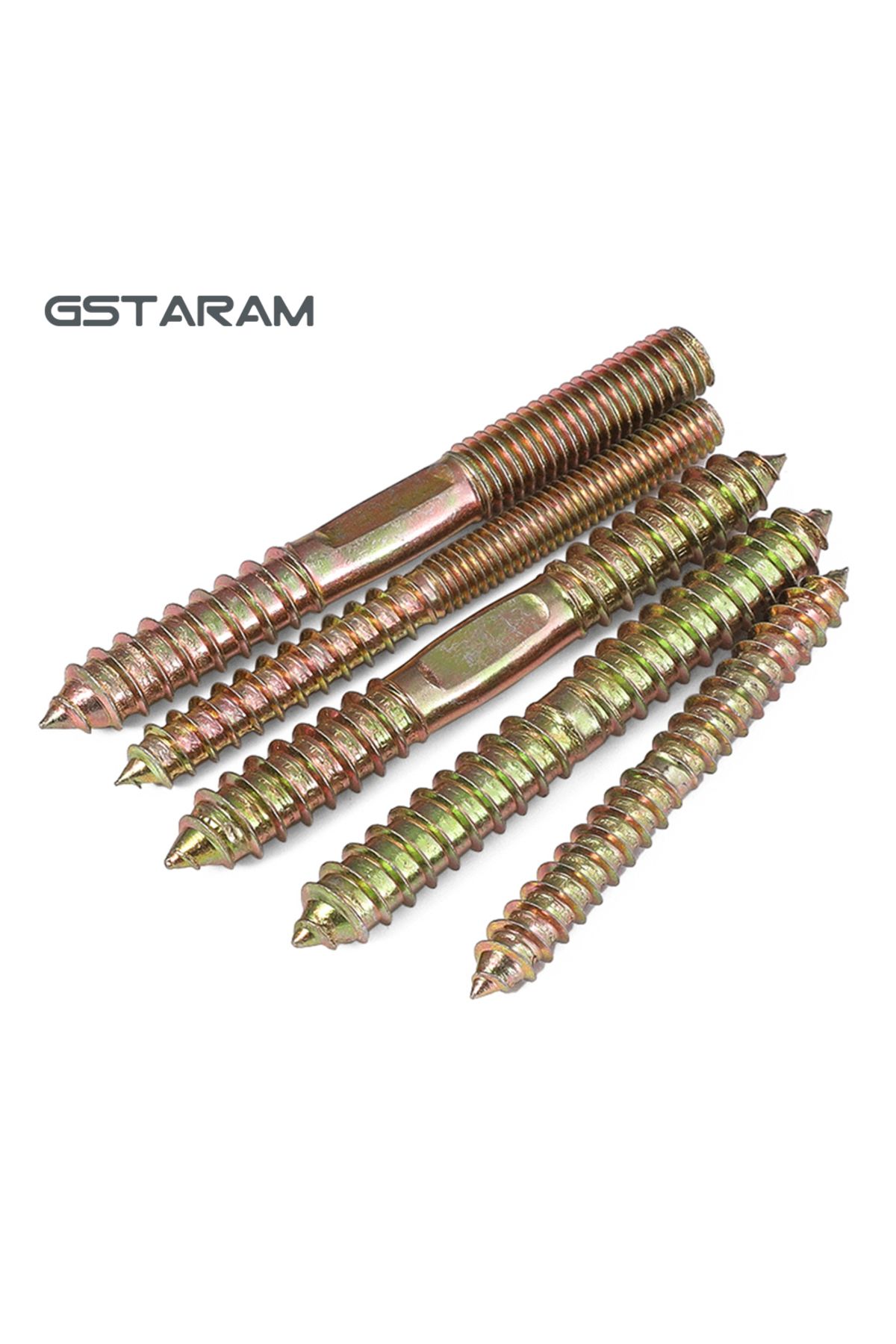 GSTARAM-10 قطع مسامير تعليق ذات رأسين ذاتية اللولبة من الخشب إلى المسامير المعدنية ذات الطرفين المزدوجين للأثاث... 1