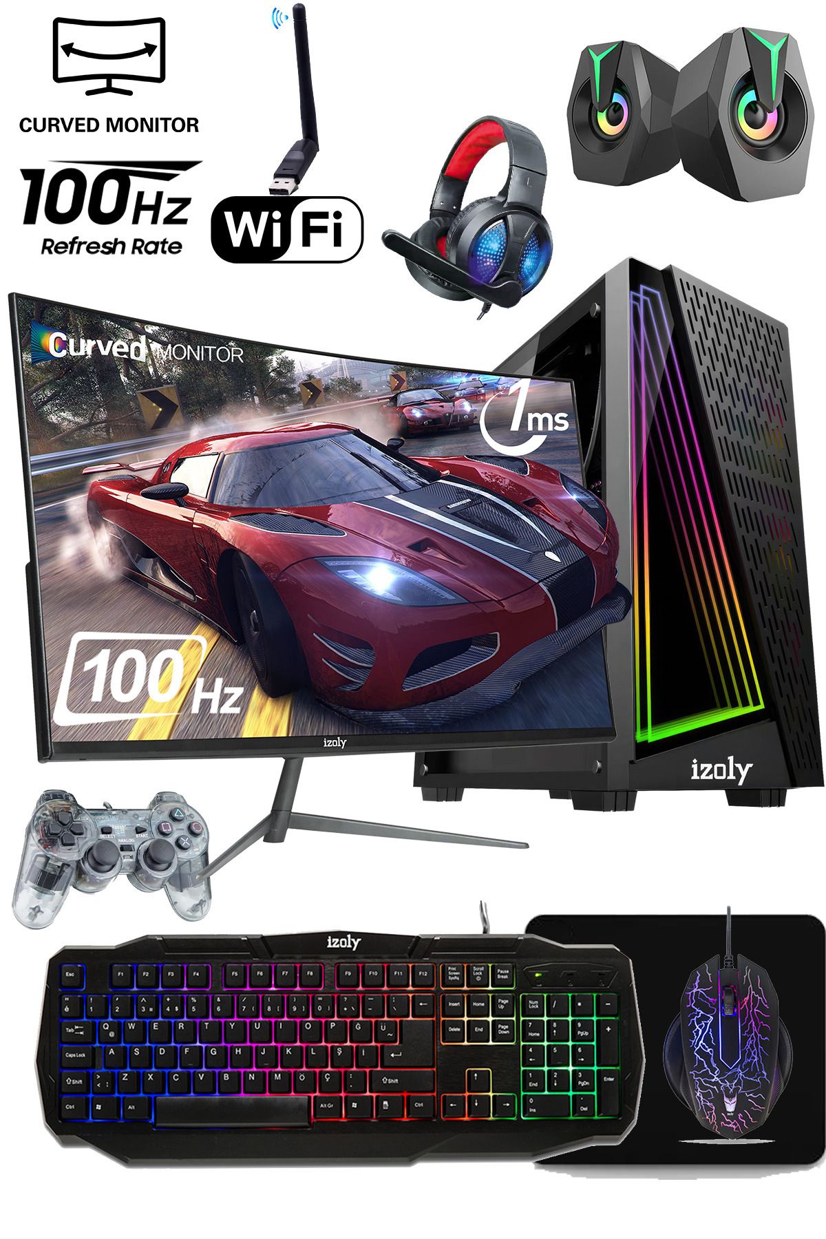 IZOLY K303 I7-860 16gb 256gb Ssd Gt 740 4gb 24" Oyuncu Masaüstü Bilgisayarı