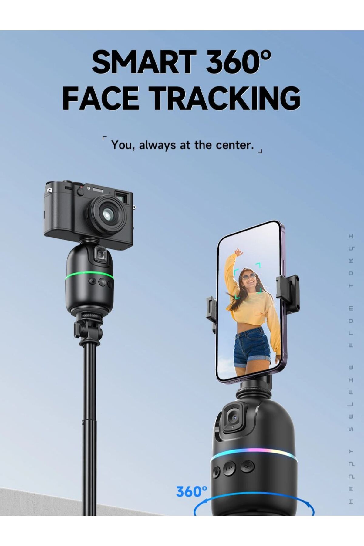 Choice-AI P03 Smart Gimbal 360° Auto Face Tracking Gimbal All-in-one Rotation For Smartphone video Vlog ... 8