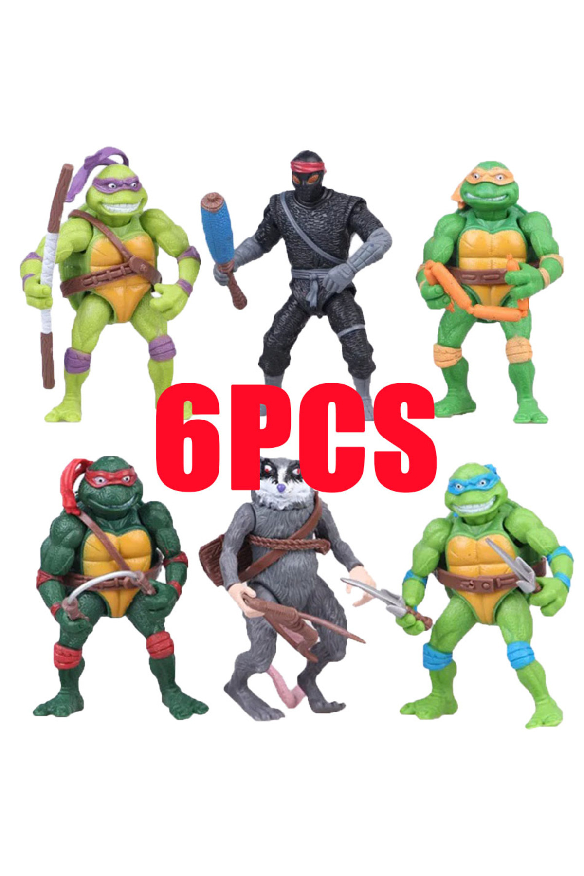 Choice-4 pcs or 6 pcs Teenage Mutant Ninja Turtles Action Figure TMNT  Limited Edition Action Figures Ac... 4