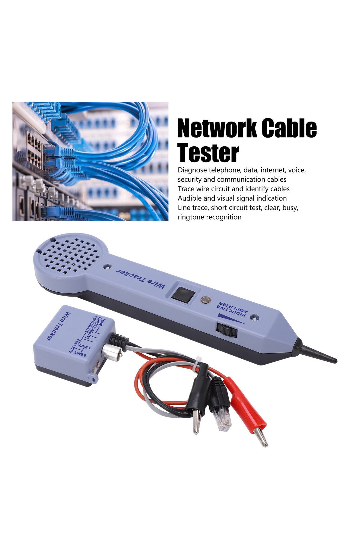 Choice-Tone Tracing Tester Network Cable Tracing Tester Kit Audio Adjustable Induction Amplifier Cable T... 5