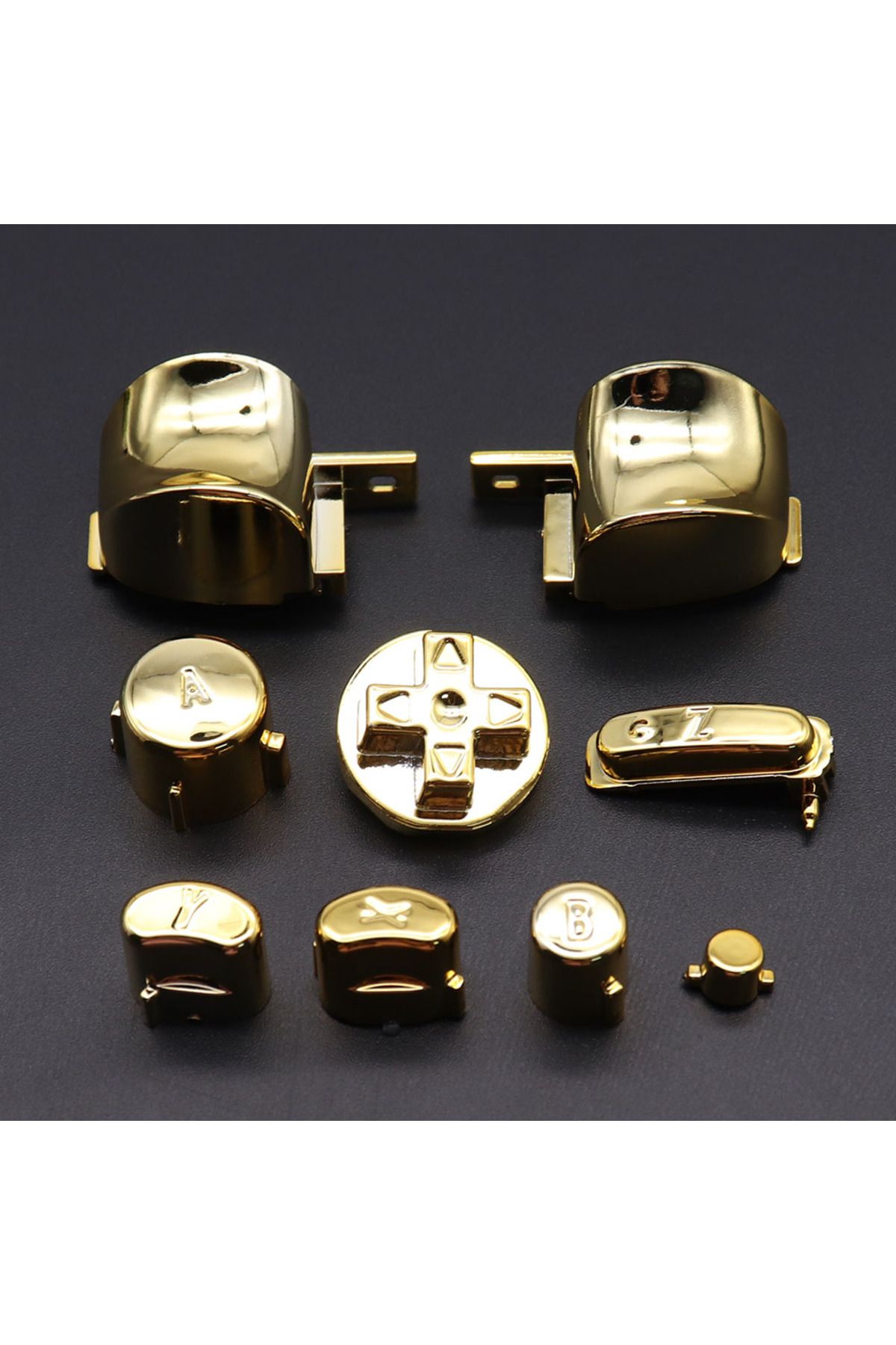 Choice-Full Set Chrome Buttons For Gamecube NGC Controller ABXY Z D-Pad L R Trigger Button Mod Kit 1