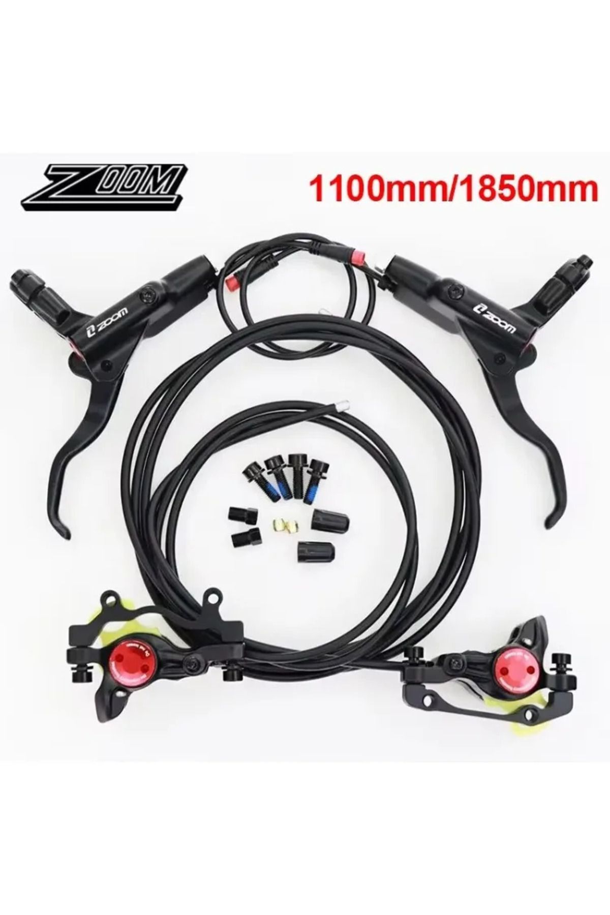 Choice-ZOOM Bicycle Hydraulic Disc Brake Set 2 Piston Oil Pressure MTB Brake 1100/1850mm Disc Brake for ... 8