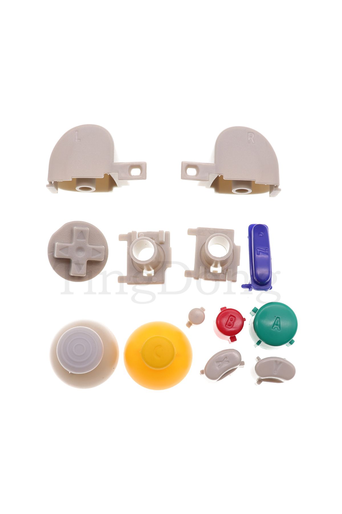 Choice-Full Set Chrome Buttons For Gamecube NGC Controller ABXY Z D-Pad L R Trigger Button Mod Kit 8