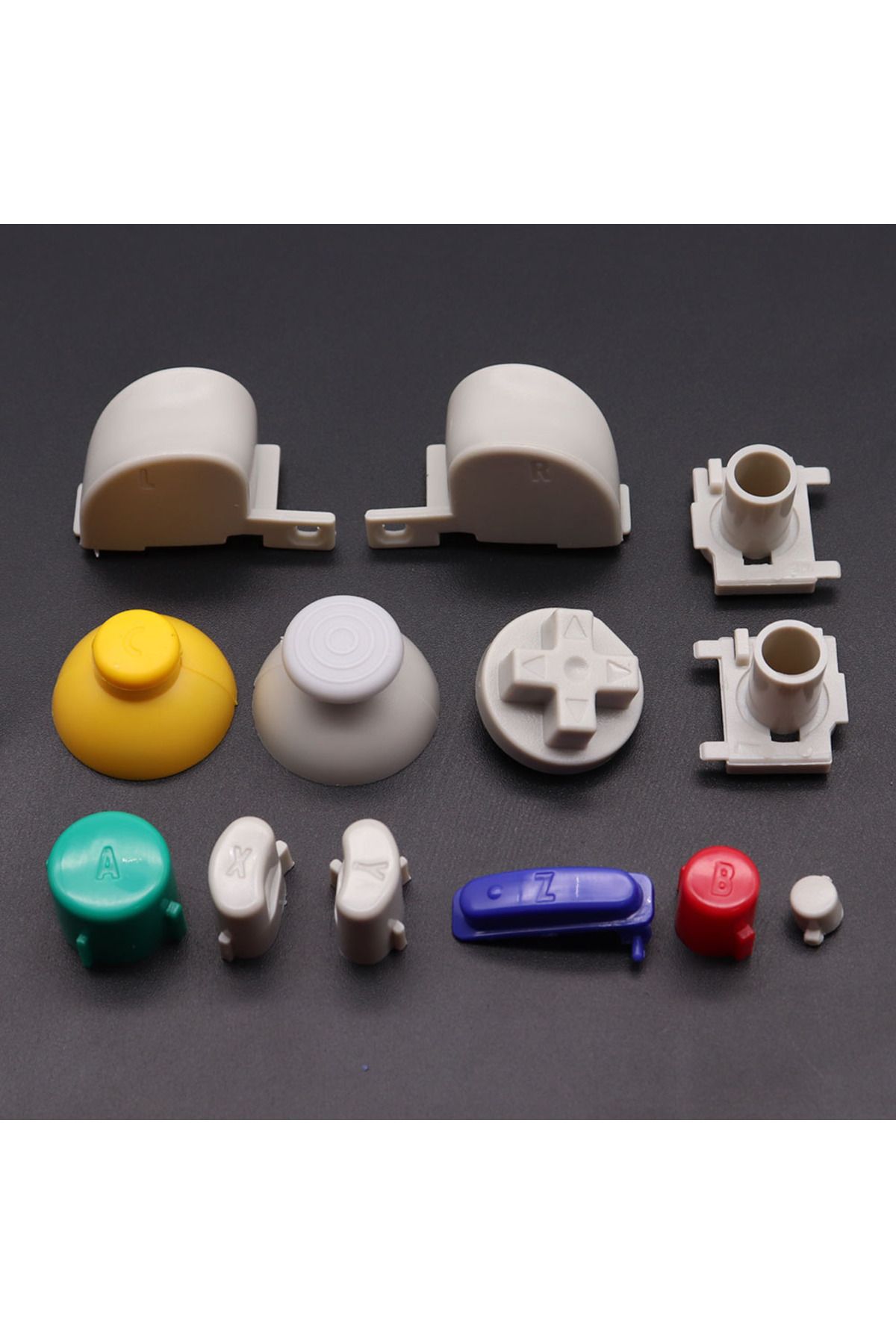 Choice-Full Set Chrome Buttons For Gamecube NGC Controller ABXY Z D-Pad L R Trigger Button Mod Kit 5