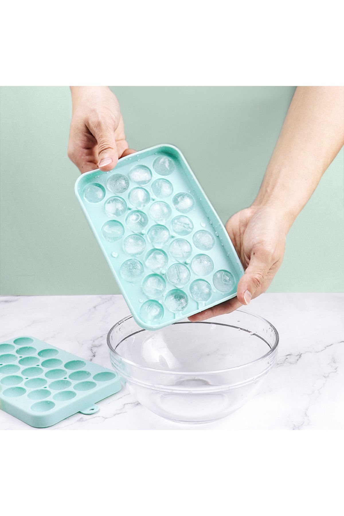 Choice-25 Grids Silicone Ice Grid Ball Ice Cube Mold with Cover Ice Storage Box Easy to Demould Ice Maki... 4