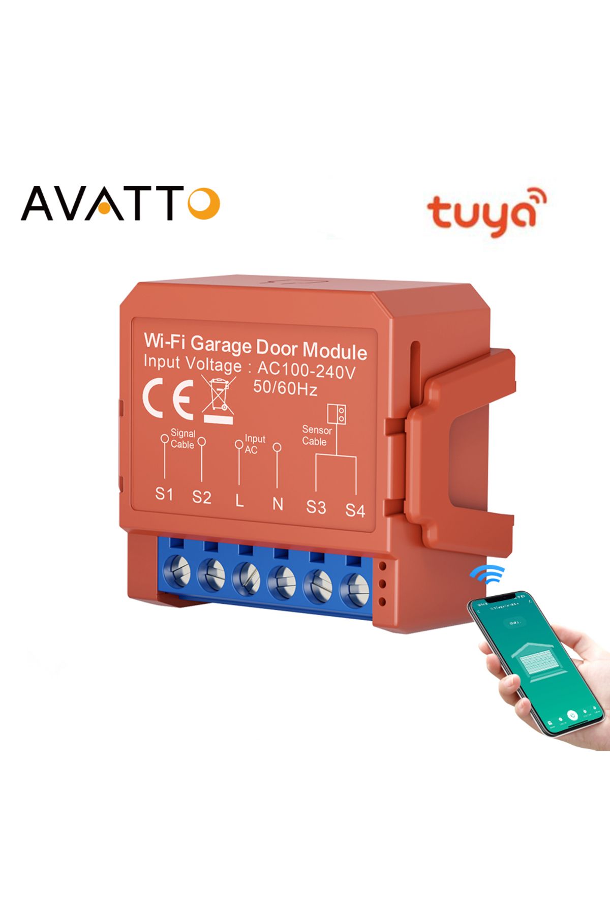 Choice-AVATTO Tuya WiFi Garage Door Receiver Universal Smart Relay RF Control Module Work With Alexa Goo... 7