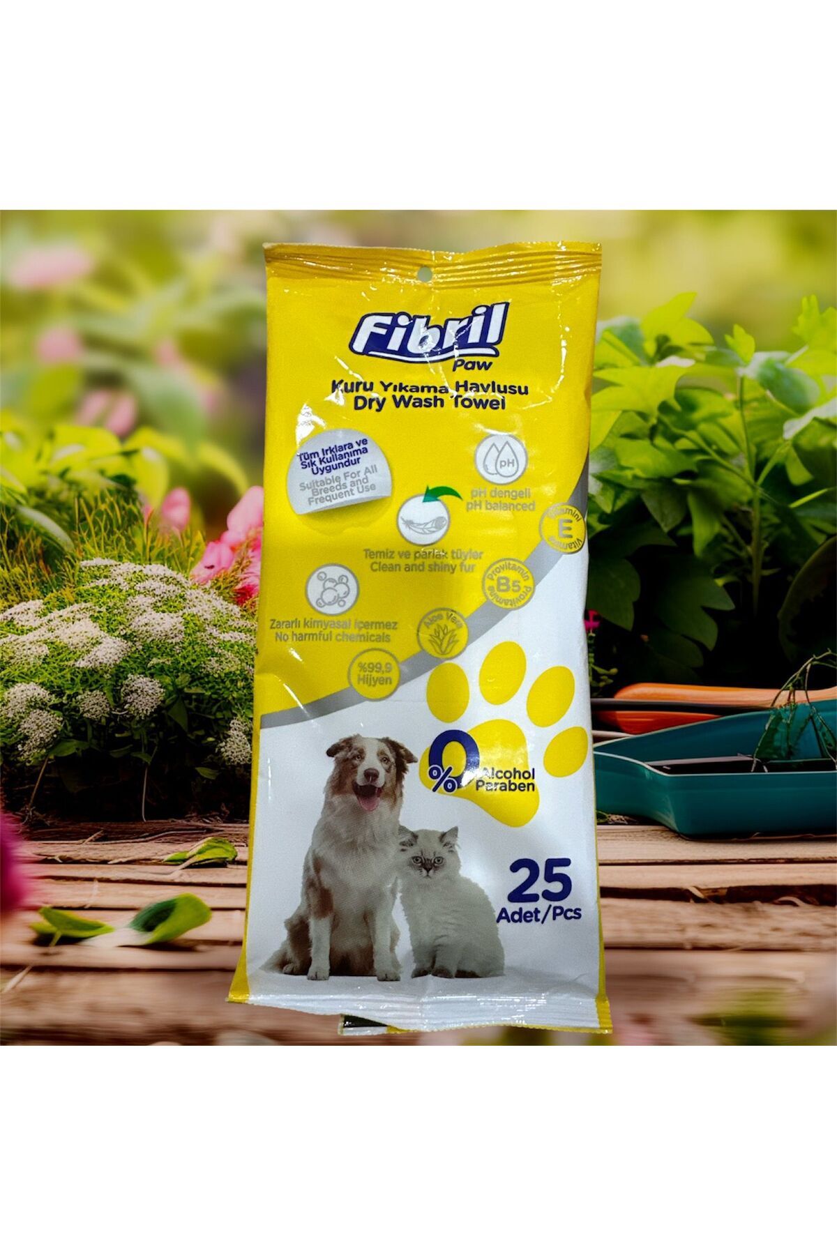 Paw Kedi, Köpek İçin Kuru Yıkama Havlusu Paraben İçermez FİBRİL