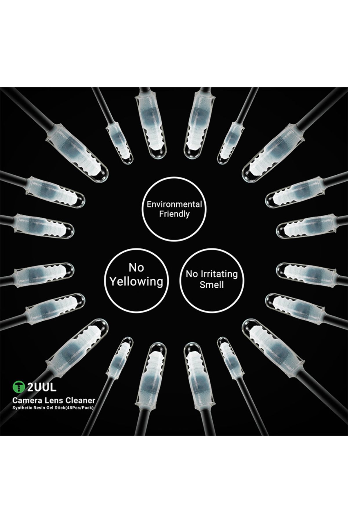 Choice-2UUL CL21 48PCS/Pack Camera Lens Cleaner Synthetic Resin Gel Stick Type Dust Removal Camera Lens ... 3