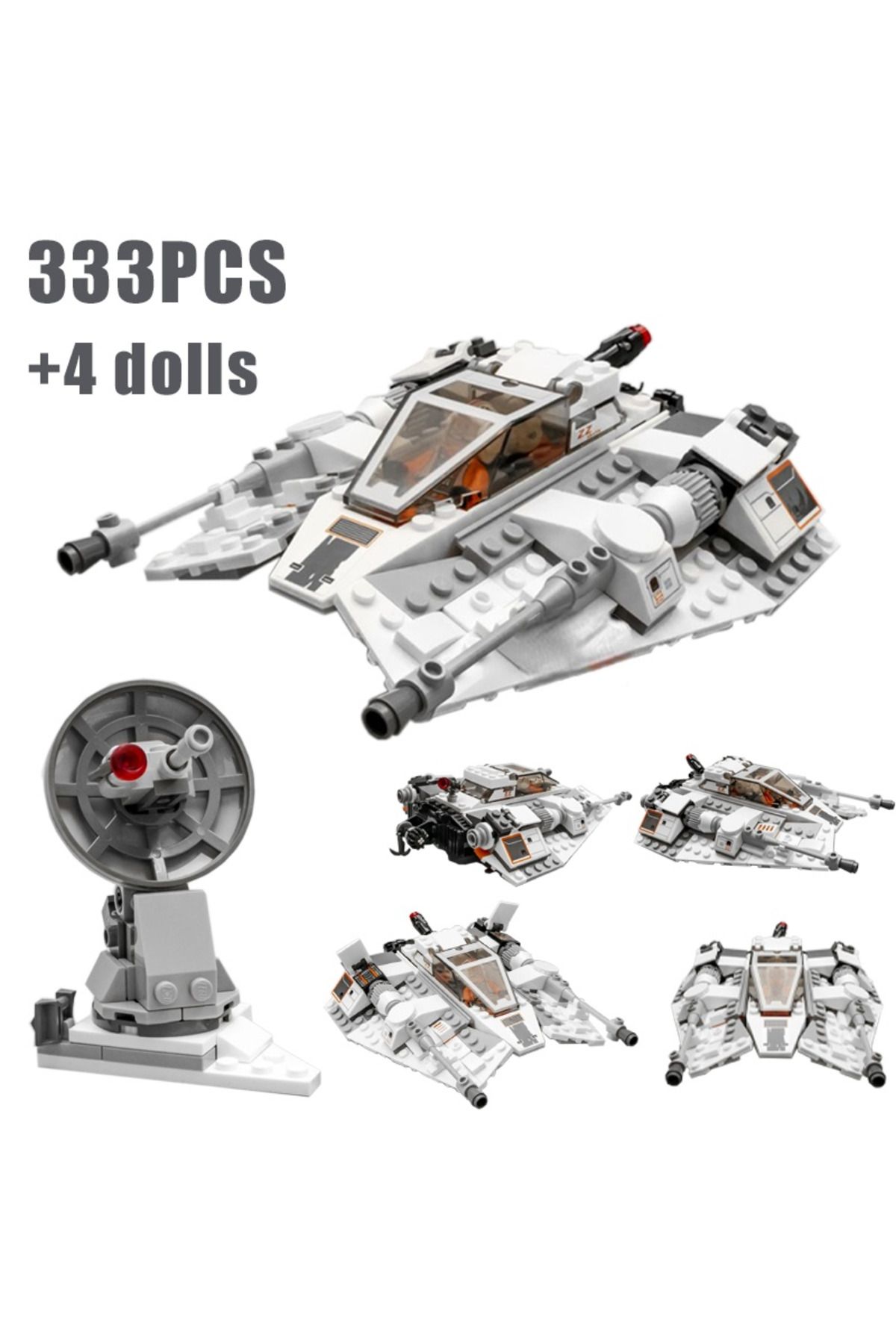 Miniso-MINISO 75259 309PCS Air Combat Aircraft Ship Space War Snowspeeder Action Assemble Building Block... 2