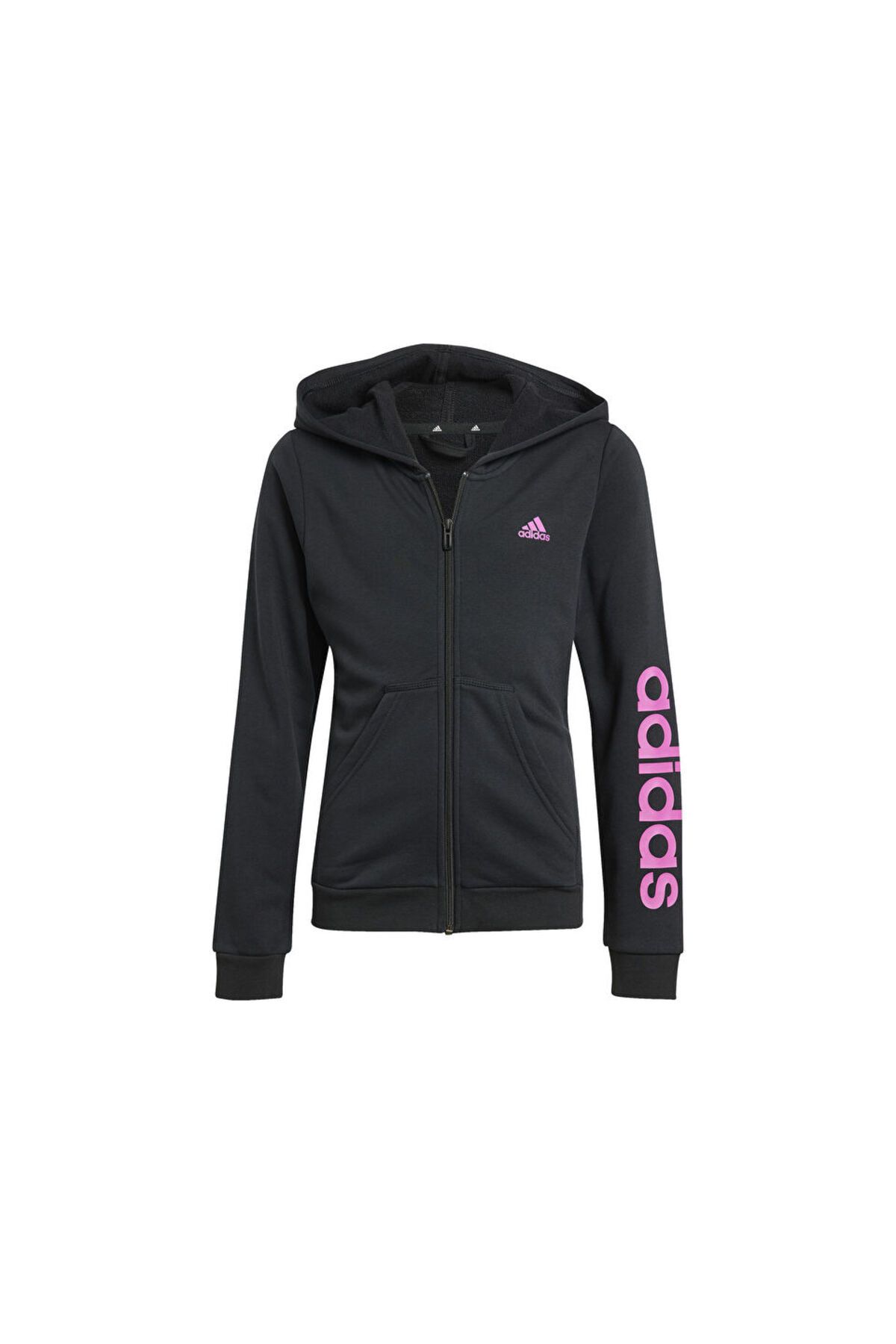 adidas-G Lin Fz Hd Women's Casual Jacket IJ6229 Black 1