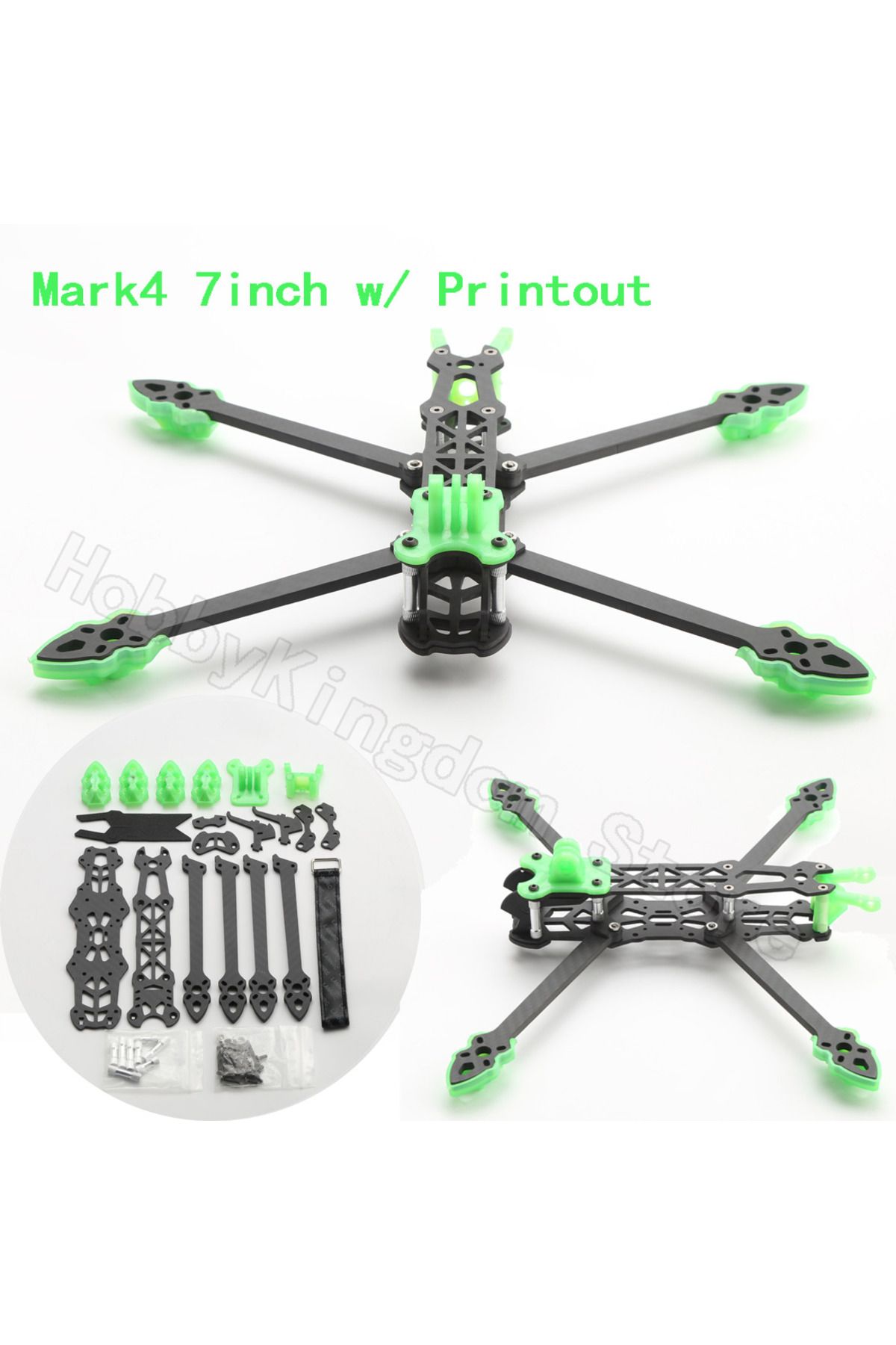 YSIDO-Mark4 7 inch FPV Drone Frame 295mm Carbon Fiber RC Frame Kit with 5mm Arm Print Parts for DIY FPV 3