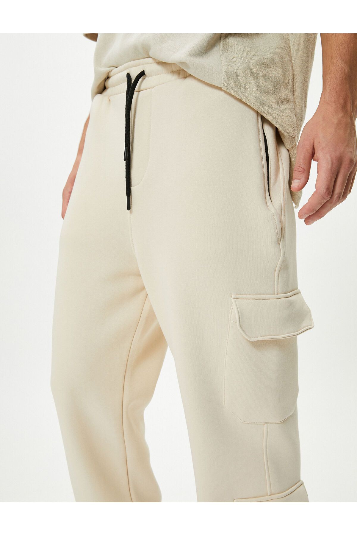 Koton-Cargo Sweatpants Jogger with Lace Waist Pocket Detail 5