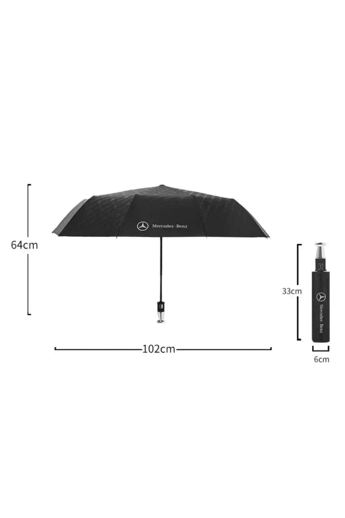 Choice-Umbrella For Mercedes Benz Logo Auto Automatic Fold Parasol For Suitable for adults and children ... 2