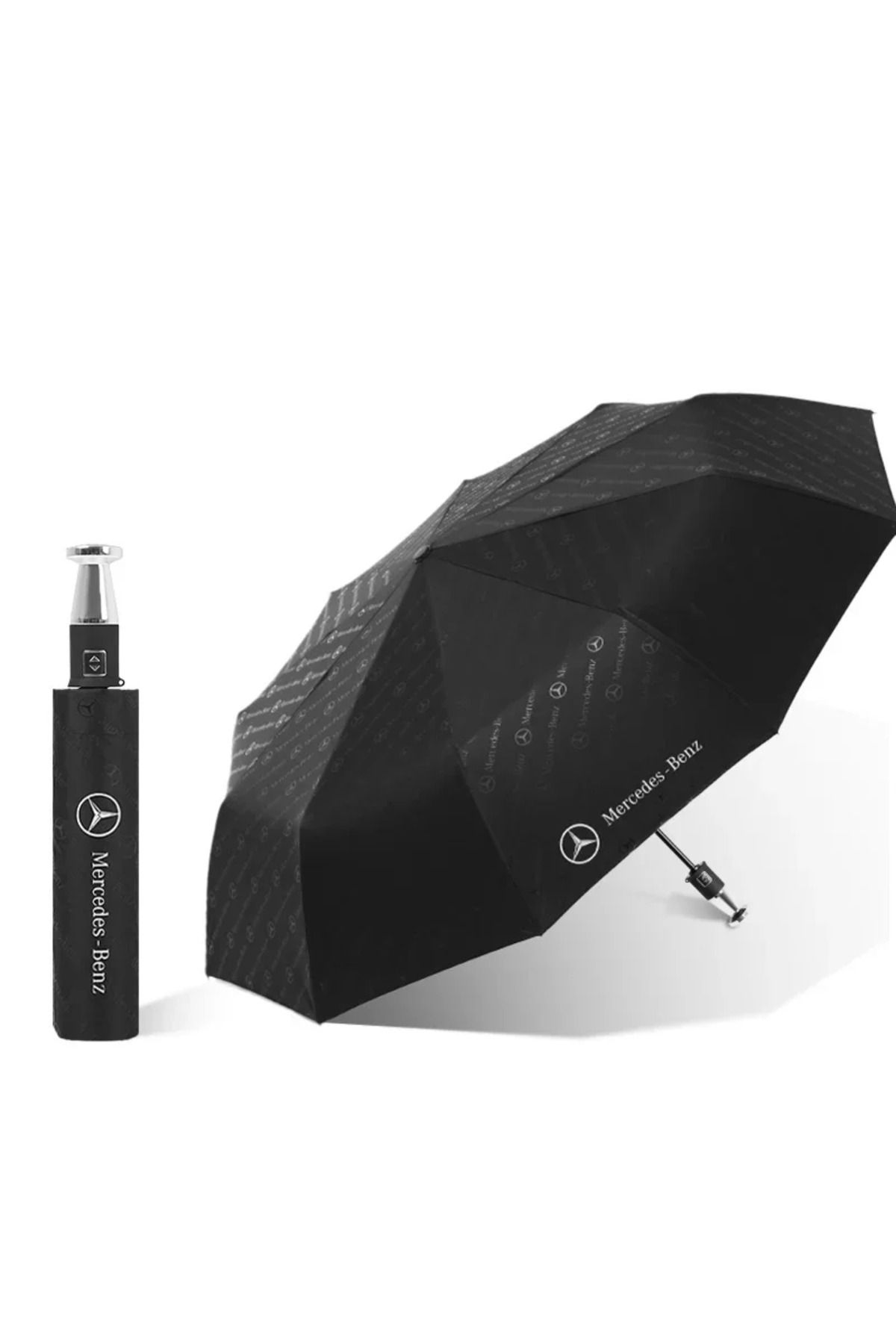 Choice-Umbrella For Mercedes Benz Logo Auto Automatic Fold Parasol For Suitable for adults and children ... 3